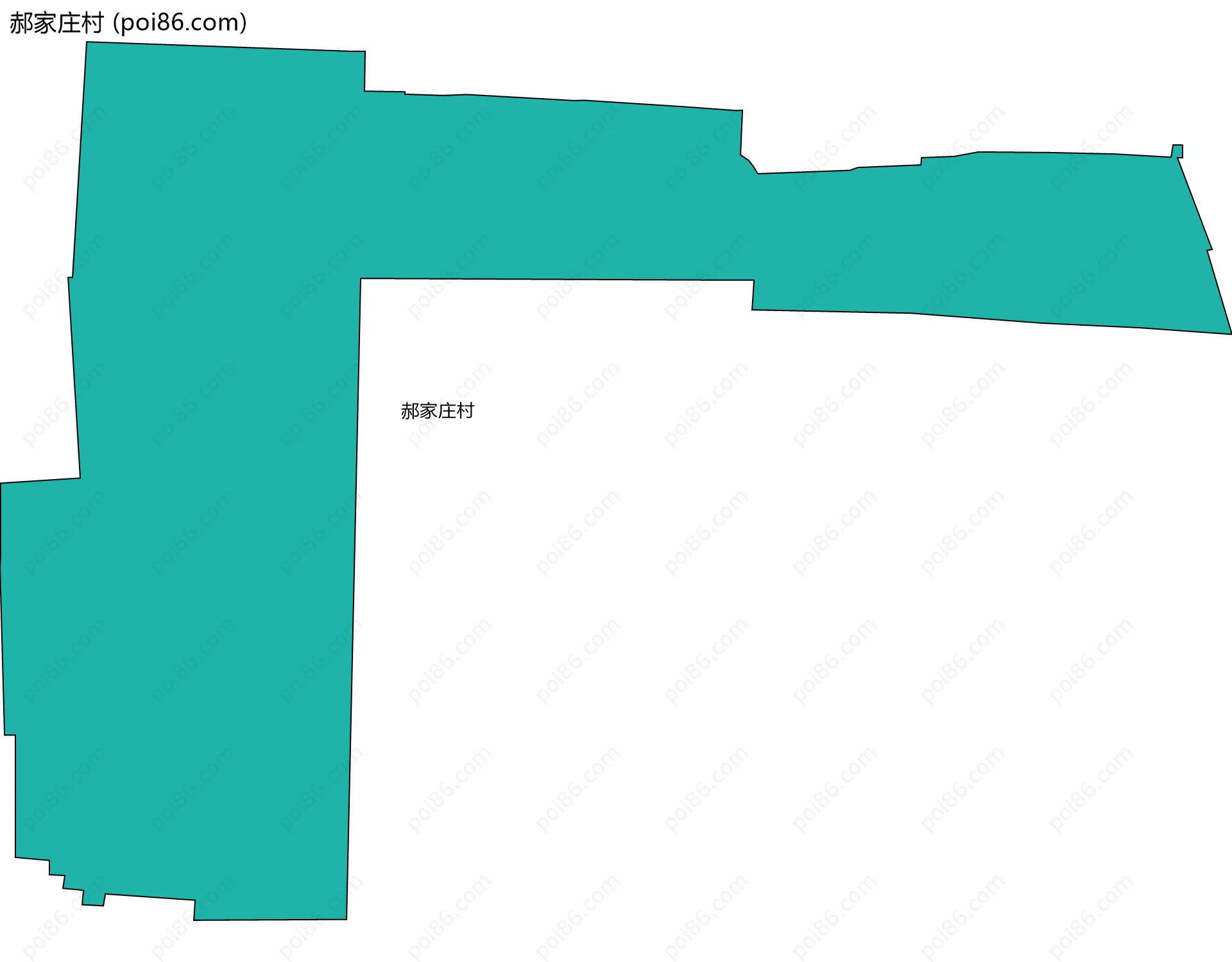 郝家庄村边界地图