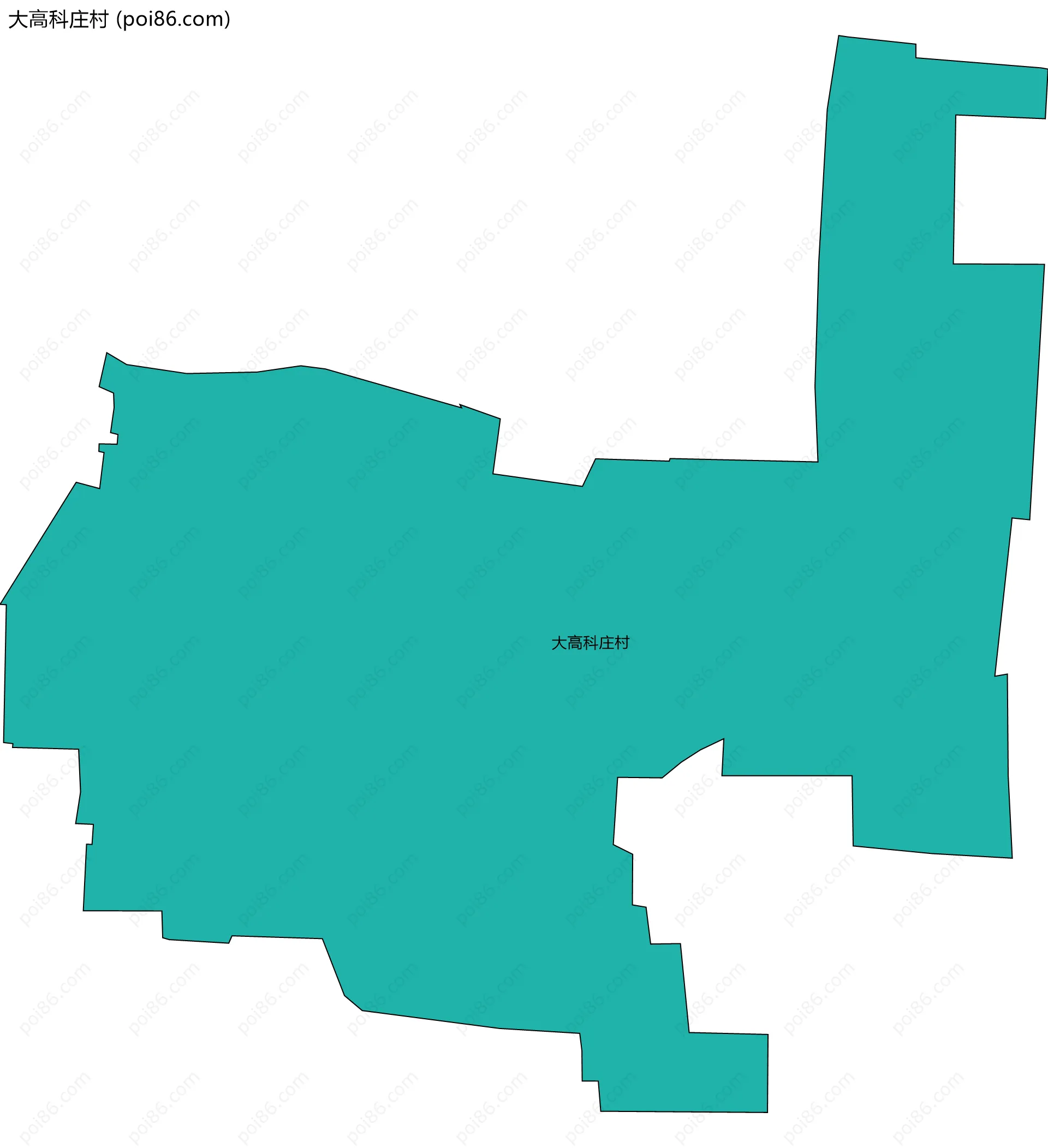 大高科庄村边界地图