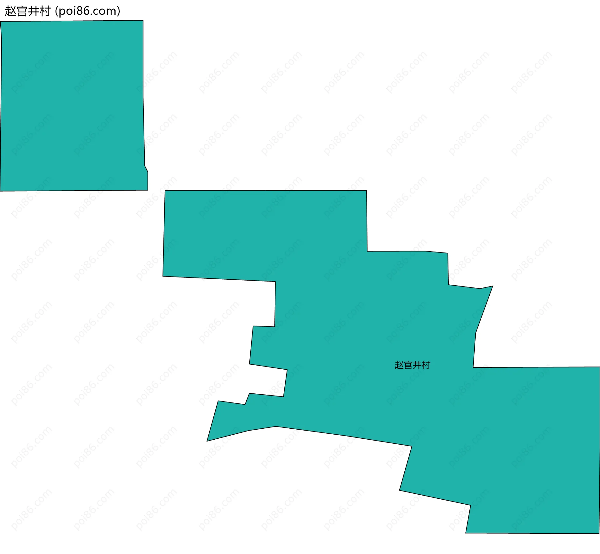 赵宫井村边界地图