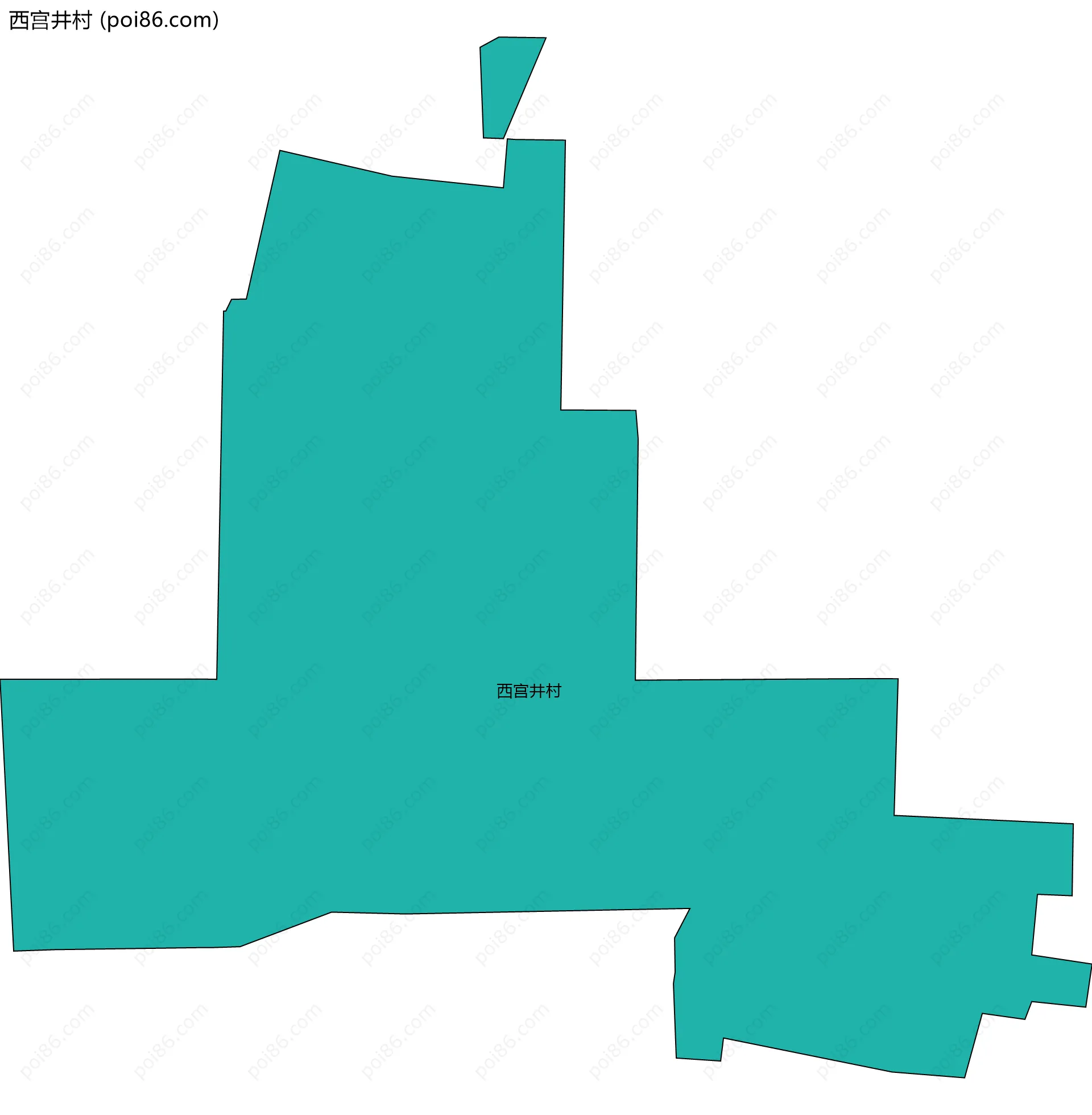 西宫井村边界地图