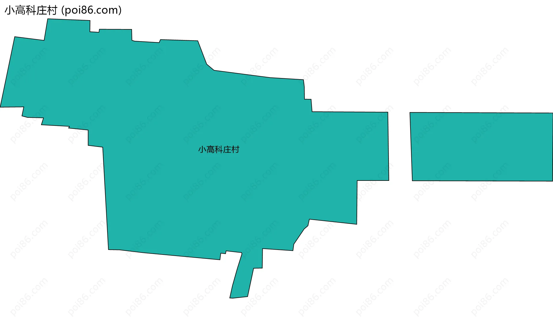 小高科庄村边界地图