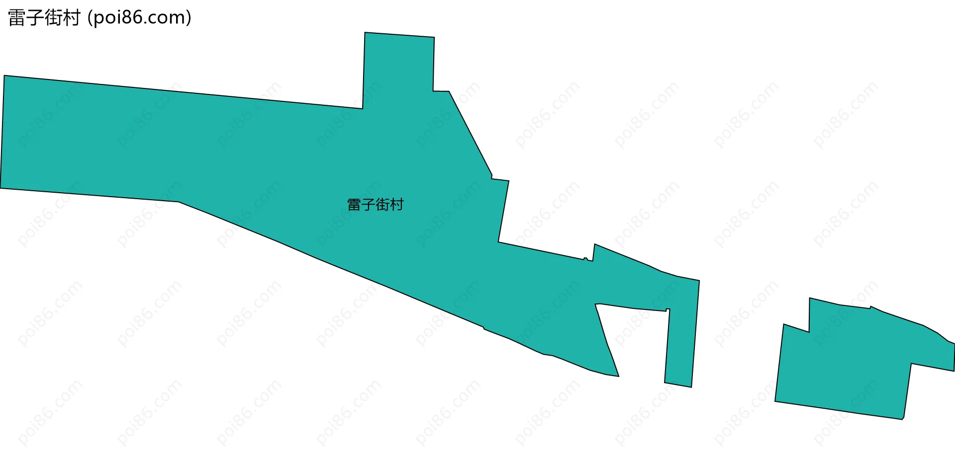 雷子街村边界地图