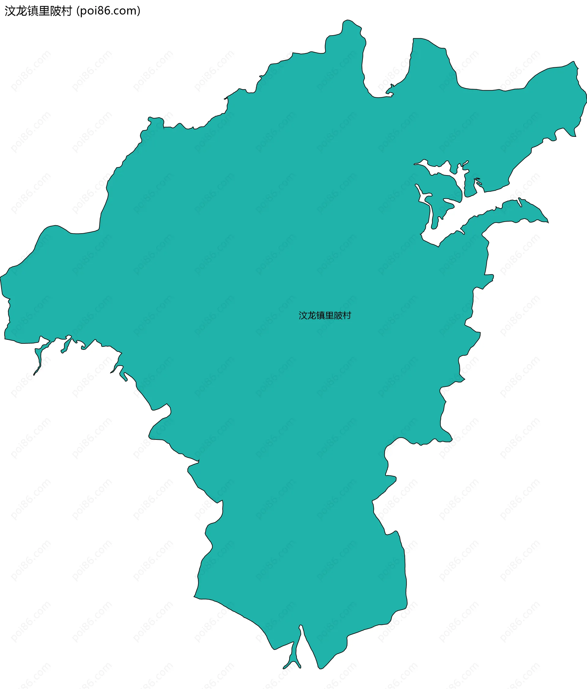 汶龙镇里陂村边界地图