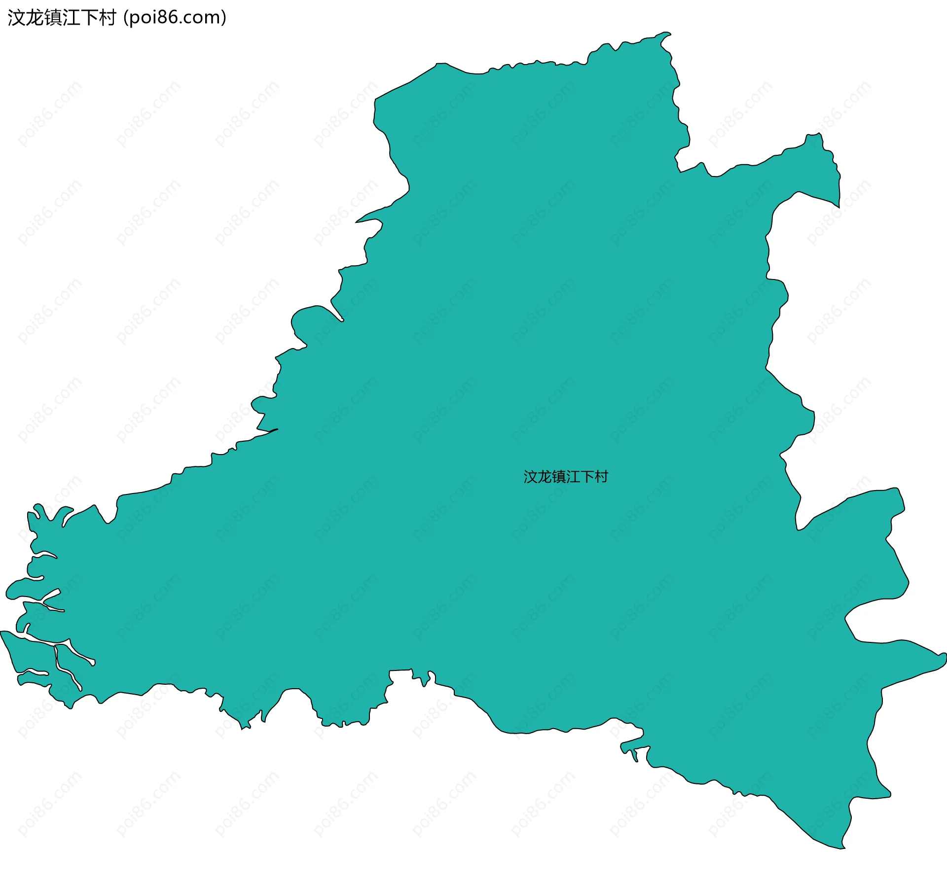 汶龙镇江下村边界地图