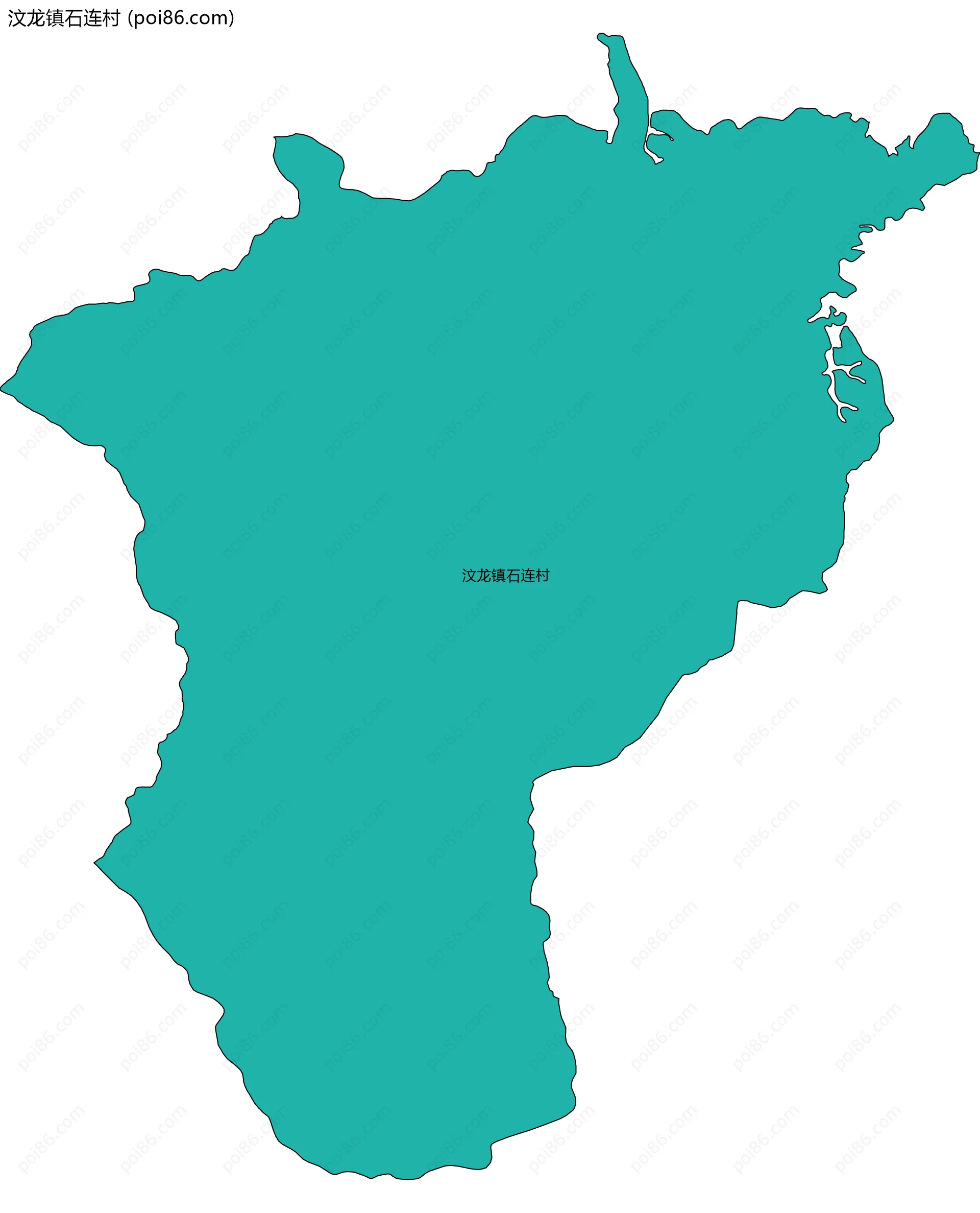 汶龙镇石连村边界地图
