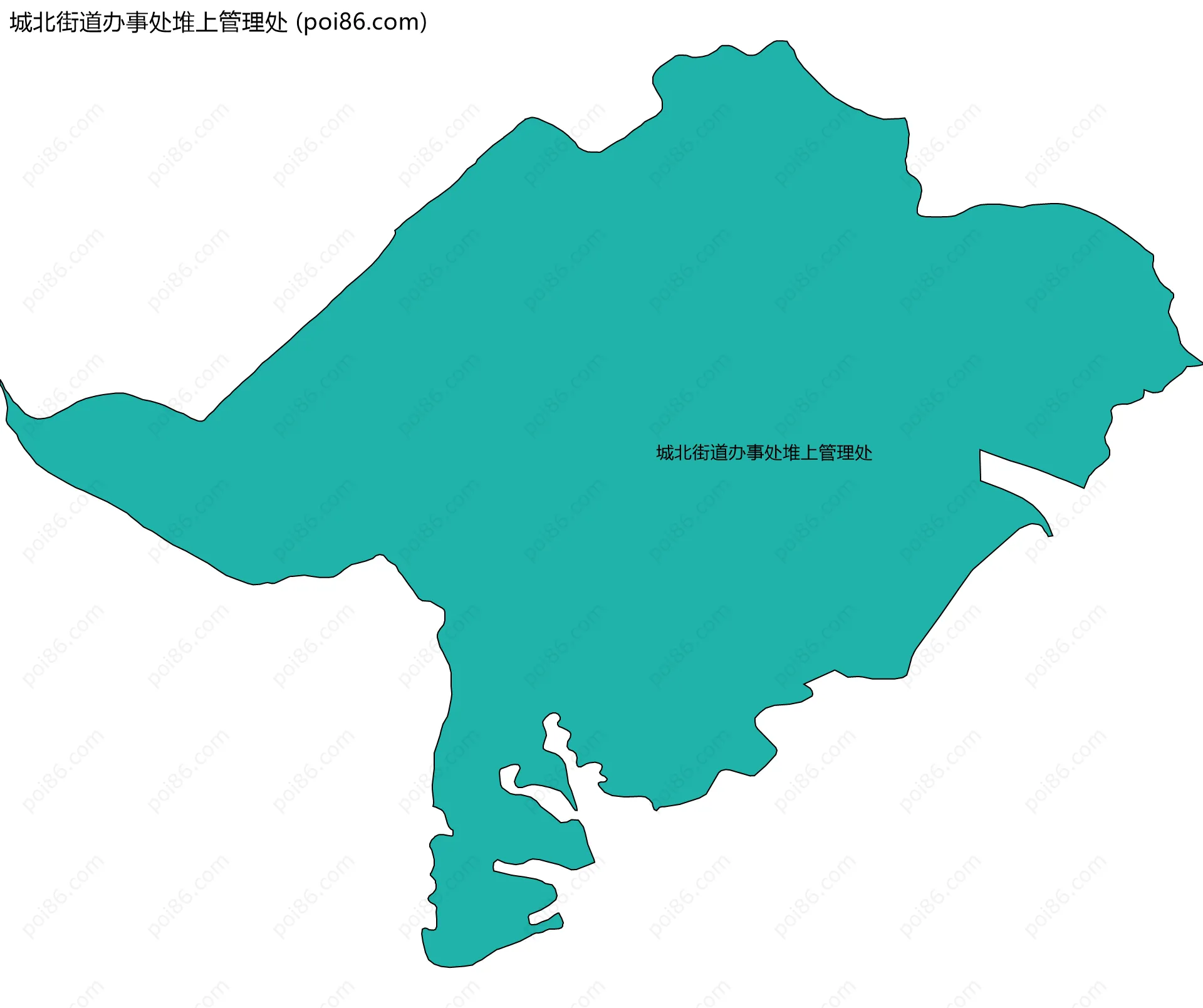 城北街道办事处堆上管理处边界地图