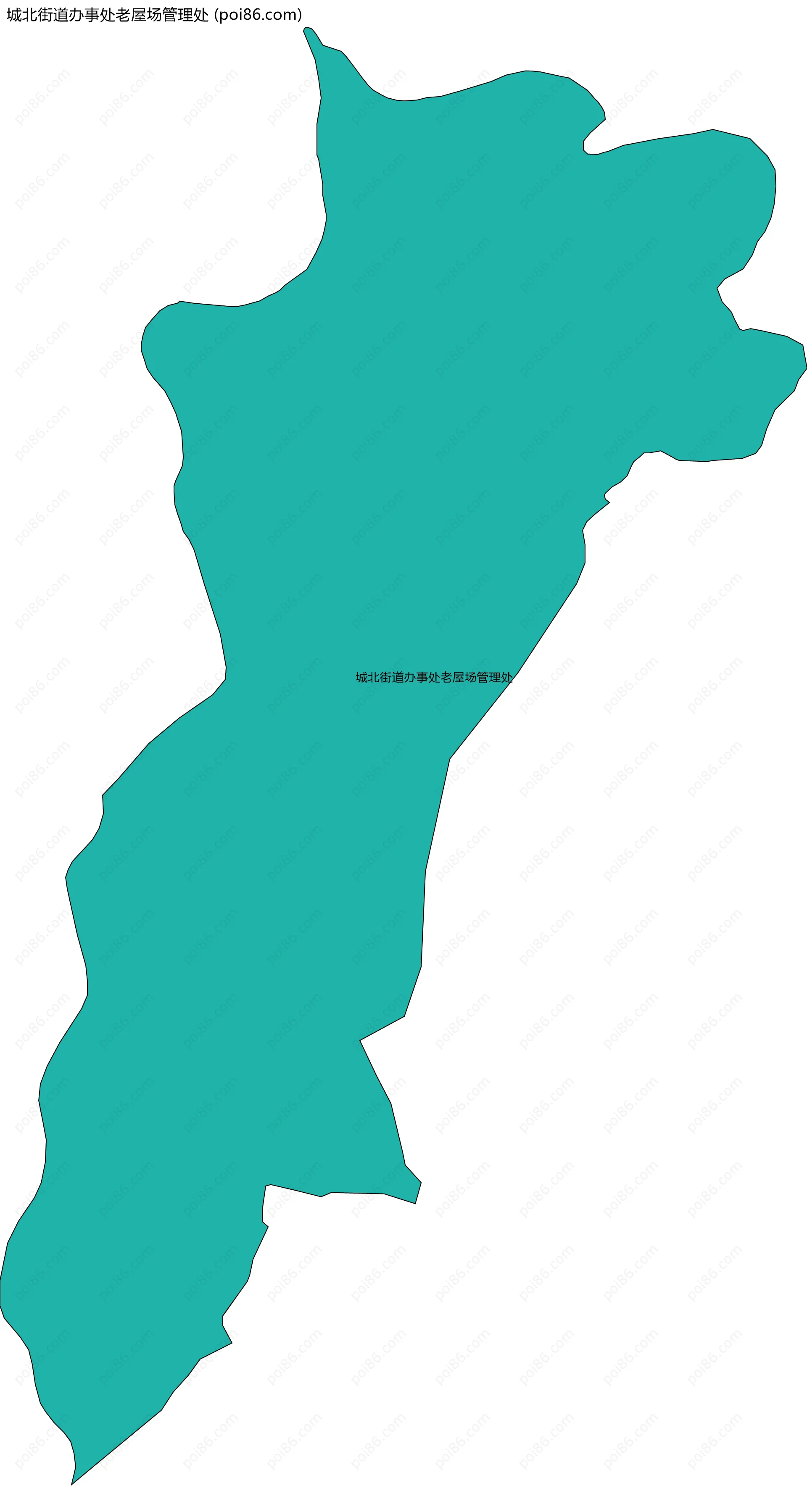 城北街道办事处老屋场管理处边界地图