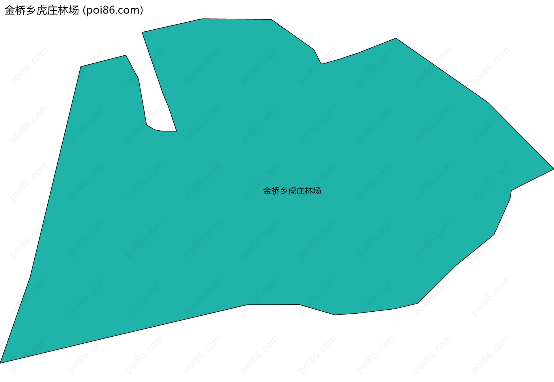 金桥乡虎庄林场边界地图(五级行政区划)