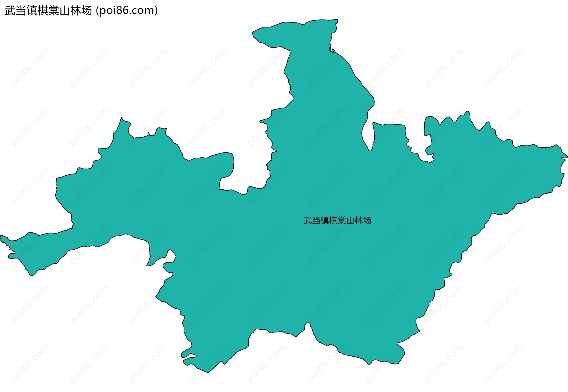 武当镇棋棠山林场边界地图