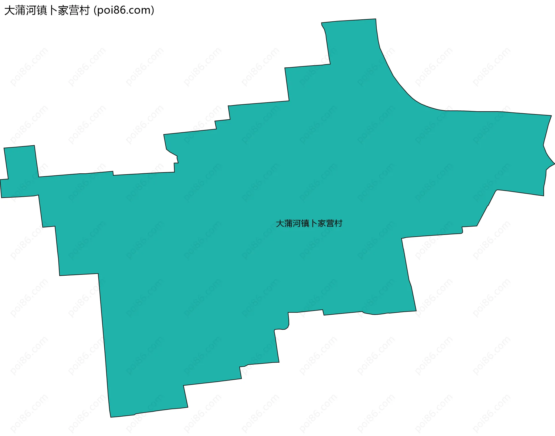 大蒲河镇卜家营村边界地图