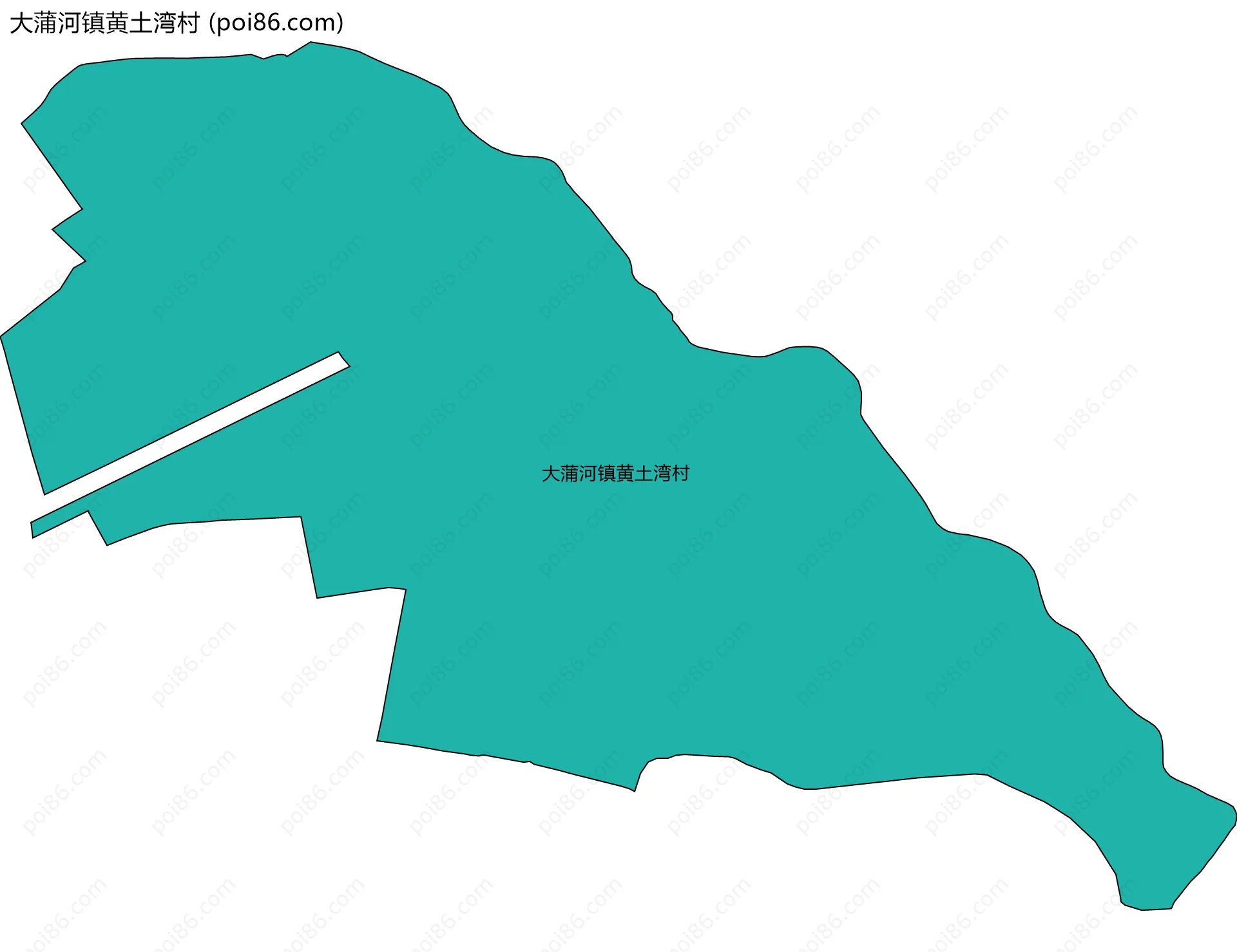 大蒲河镇黄土湾村边界地图