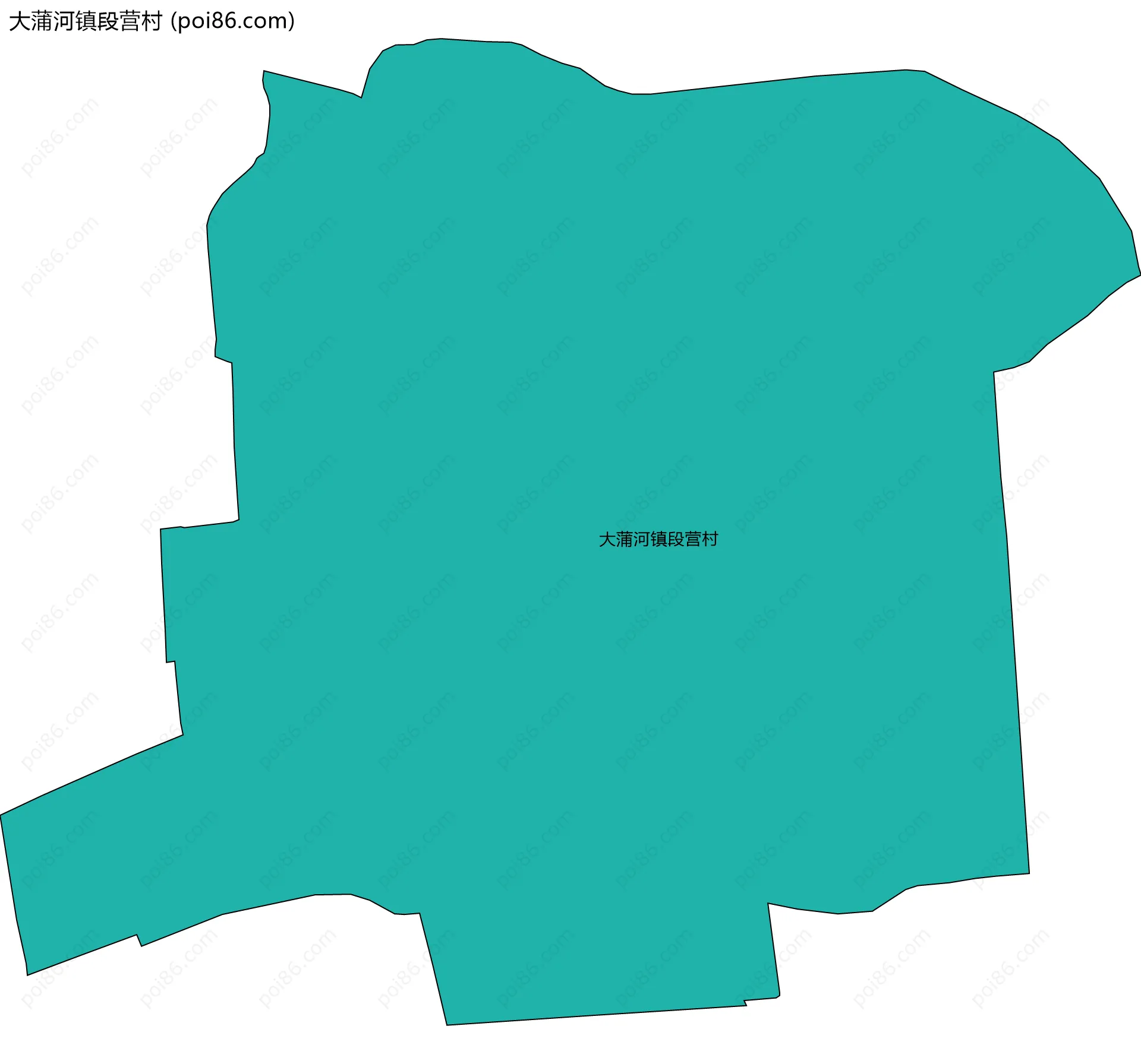 大蒲河镇段营村边界地图