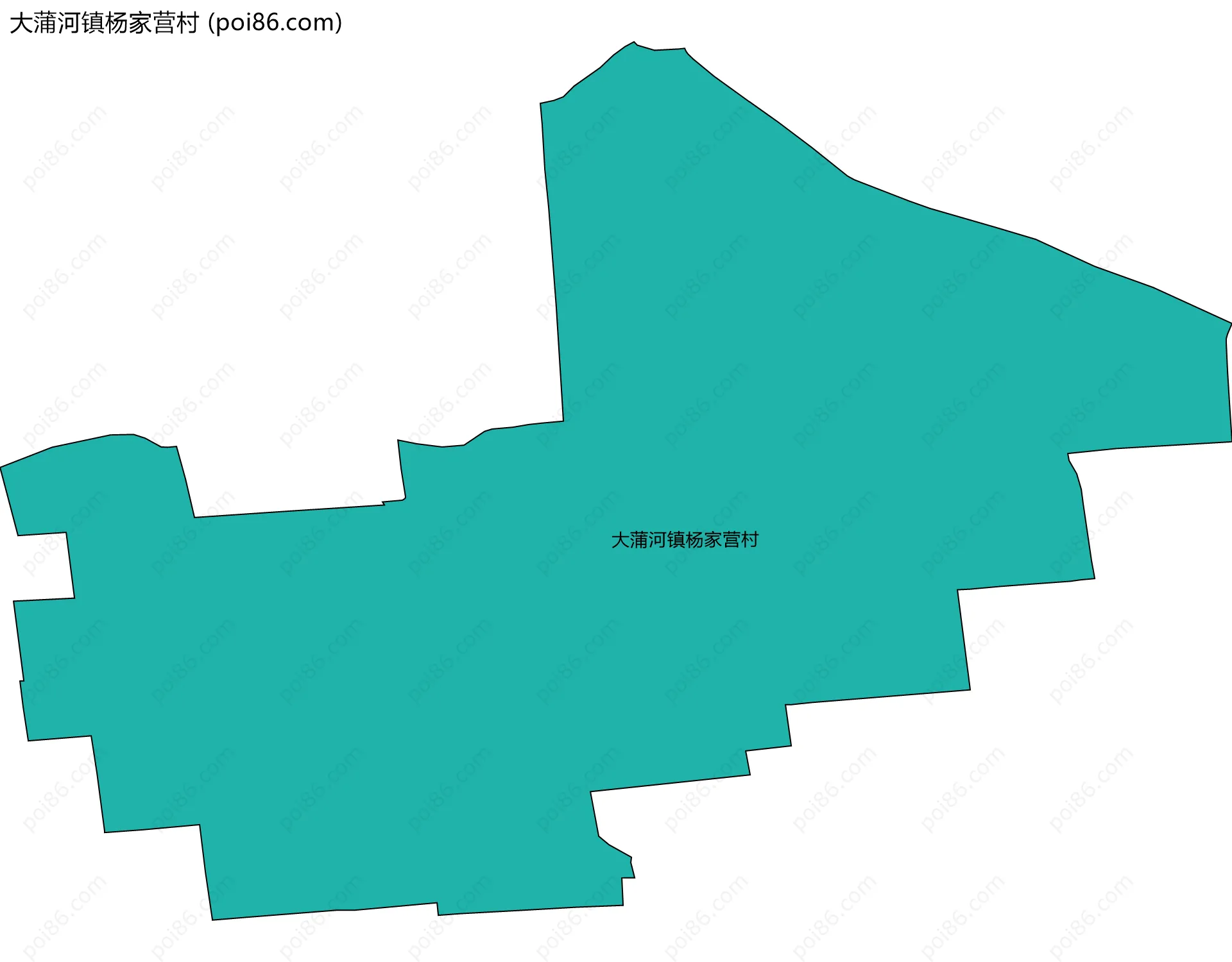 大蒲河镇杨家营村边界地图