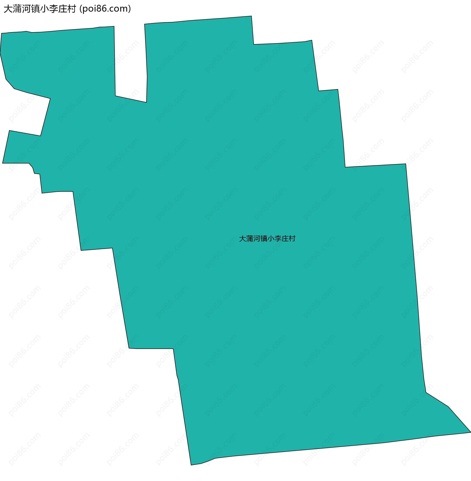 大蒲河镇小李庄村边界地图