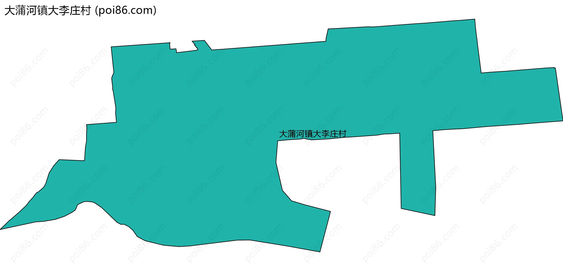 大蒲河镇大李庄村边界地图