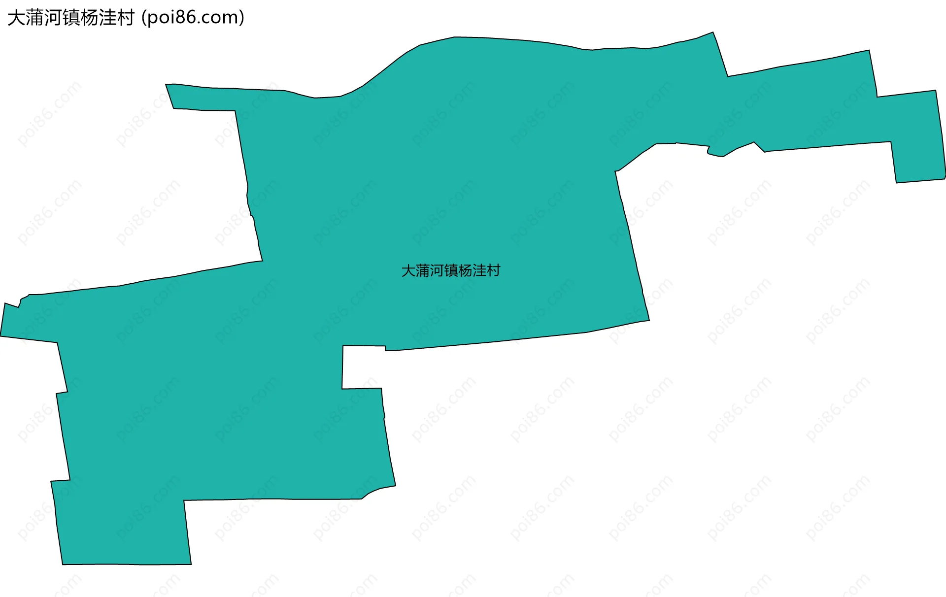 大蒲河镇杨洼村边界地图