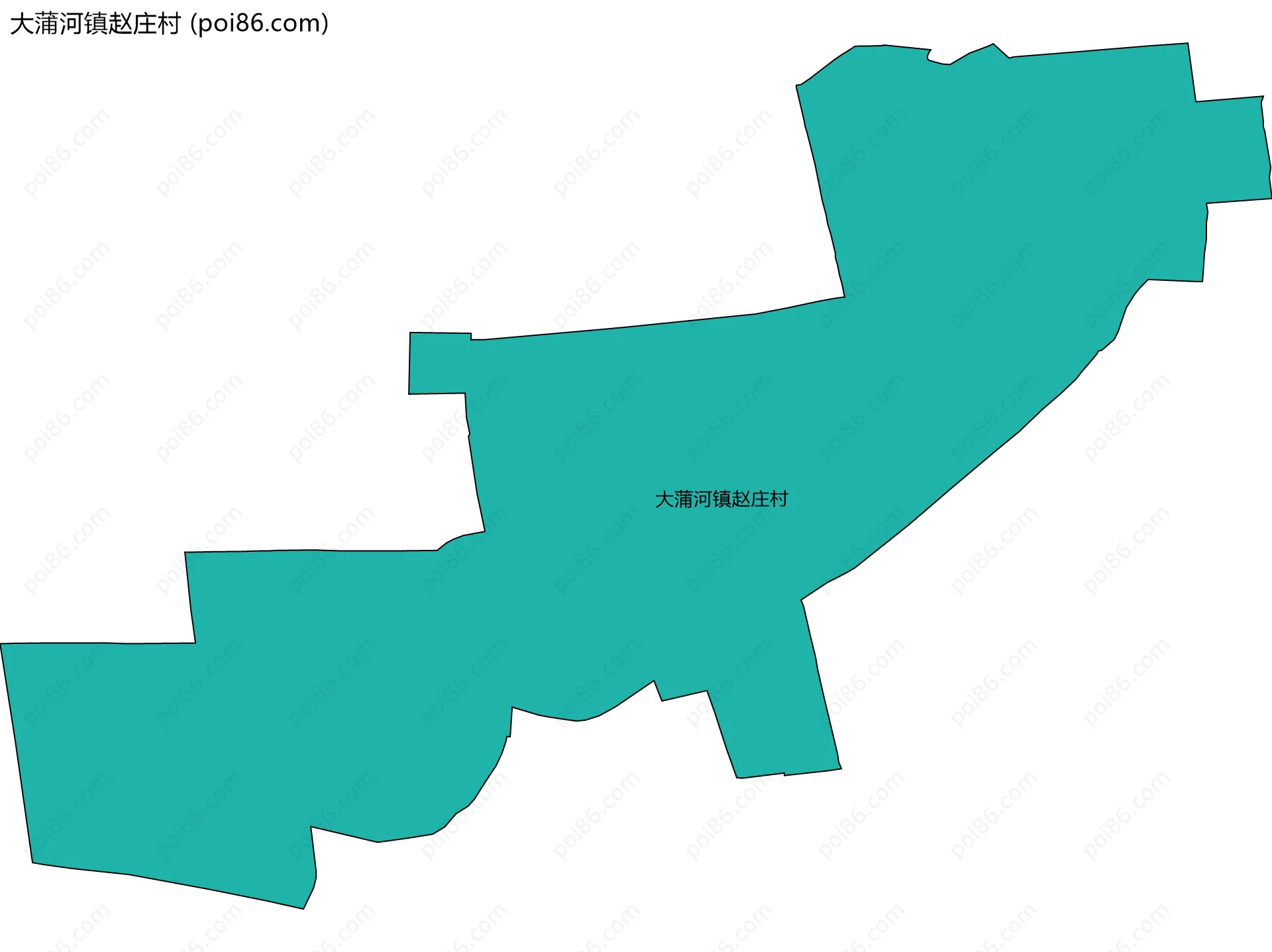 大蒲河镇赵庄村边界地图