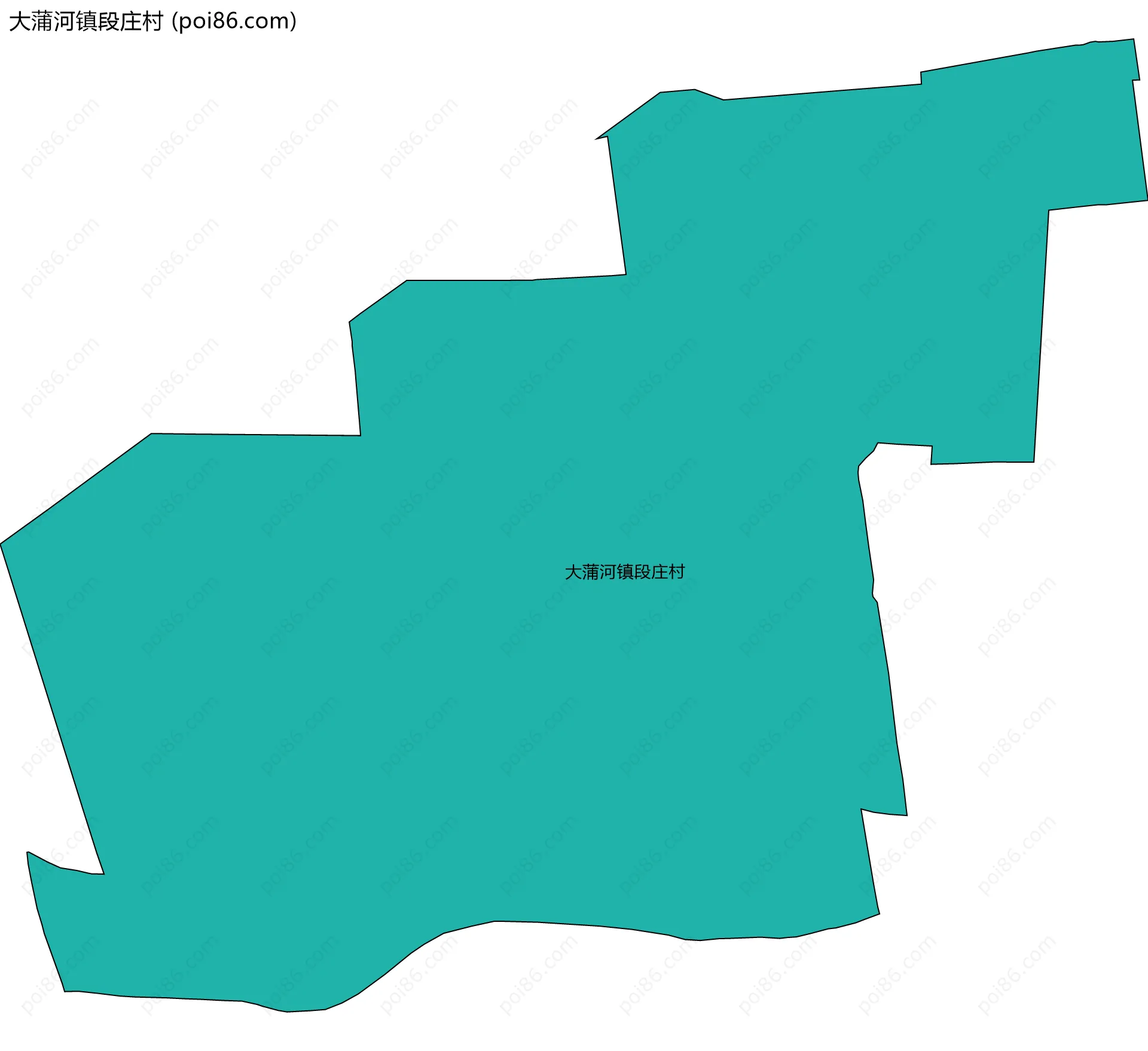 大蒲河镇段庄村边界地图