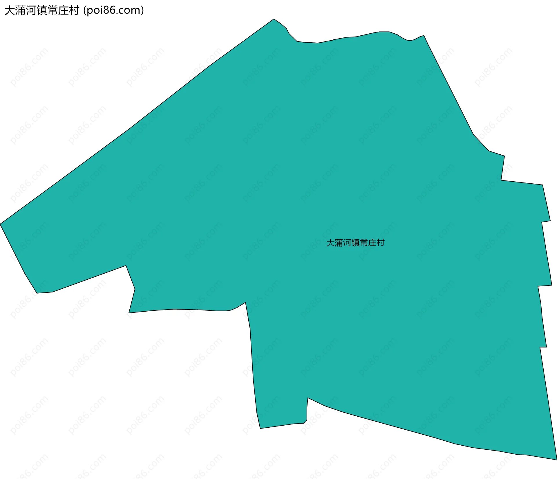 大蒲河镇常庄村边界地图