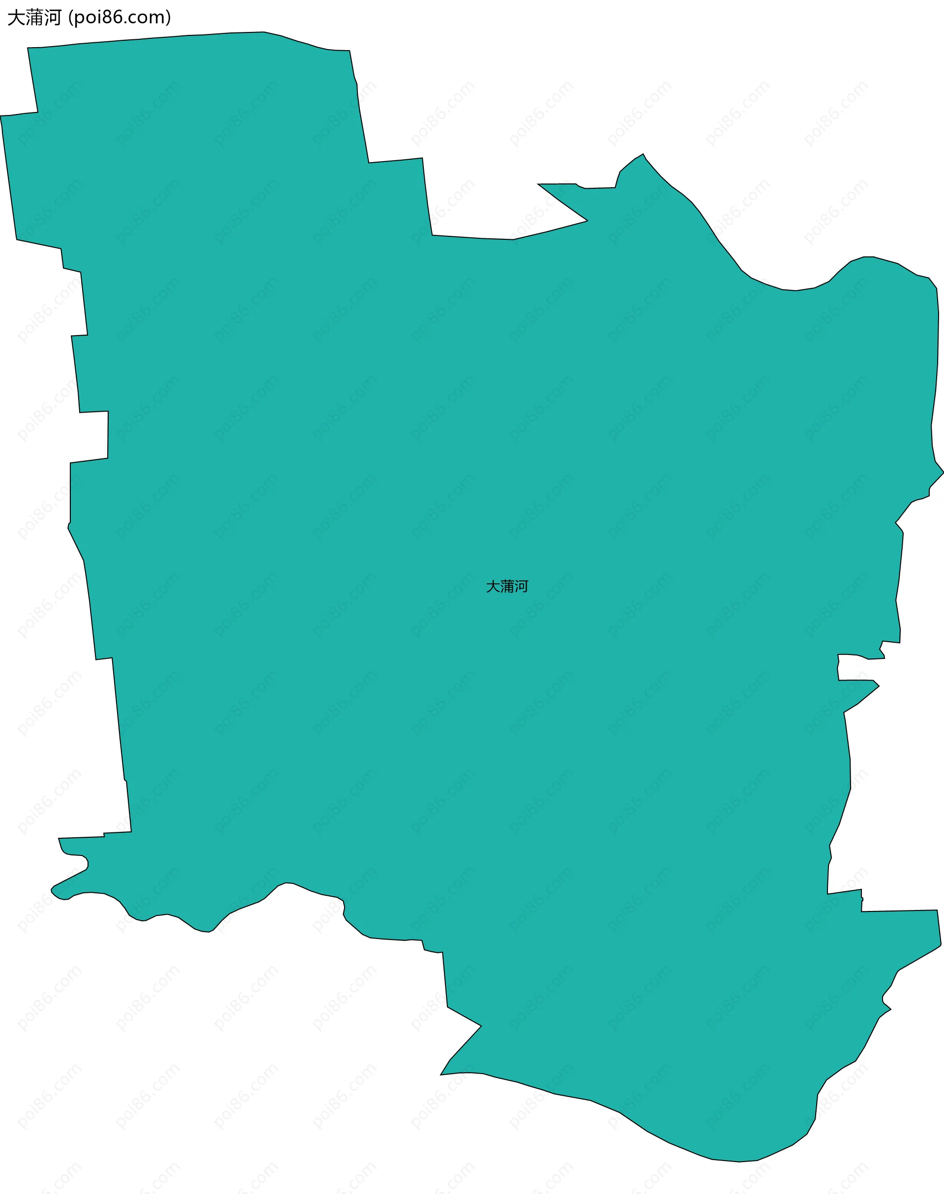 大蒲河边界地图