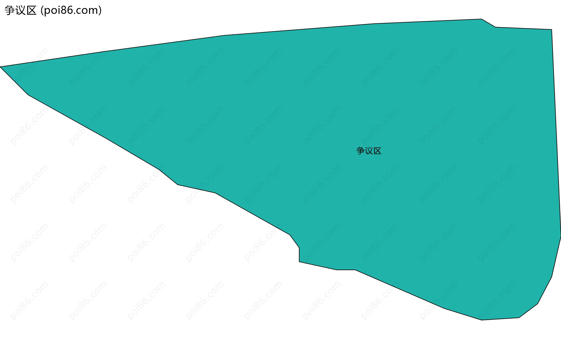 争议区边界地图