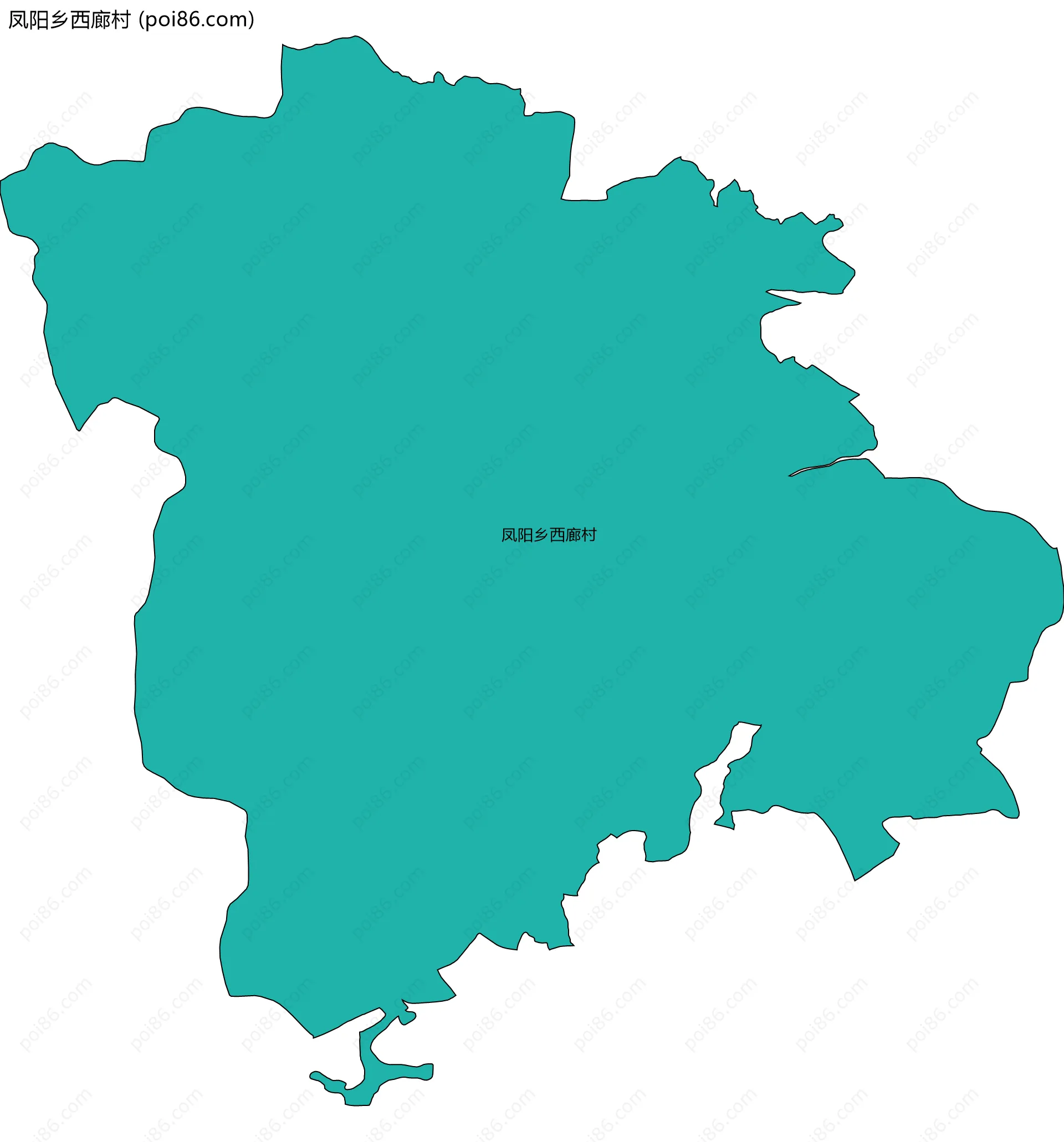 凤阳乡西廊村边界地图