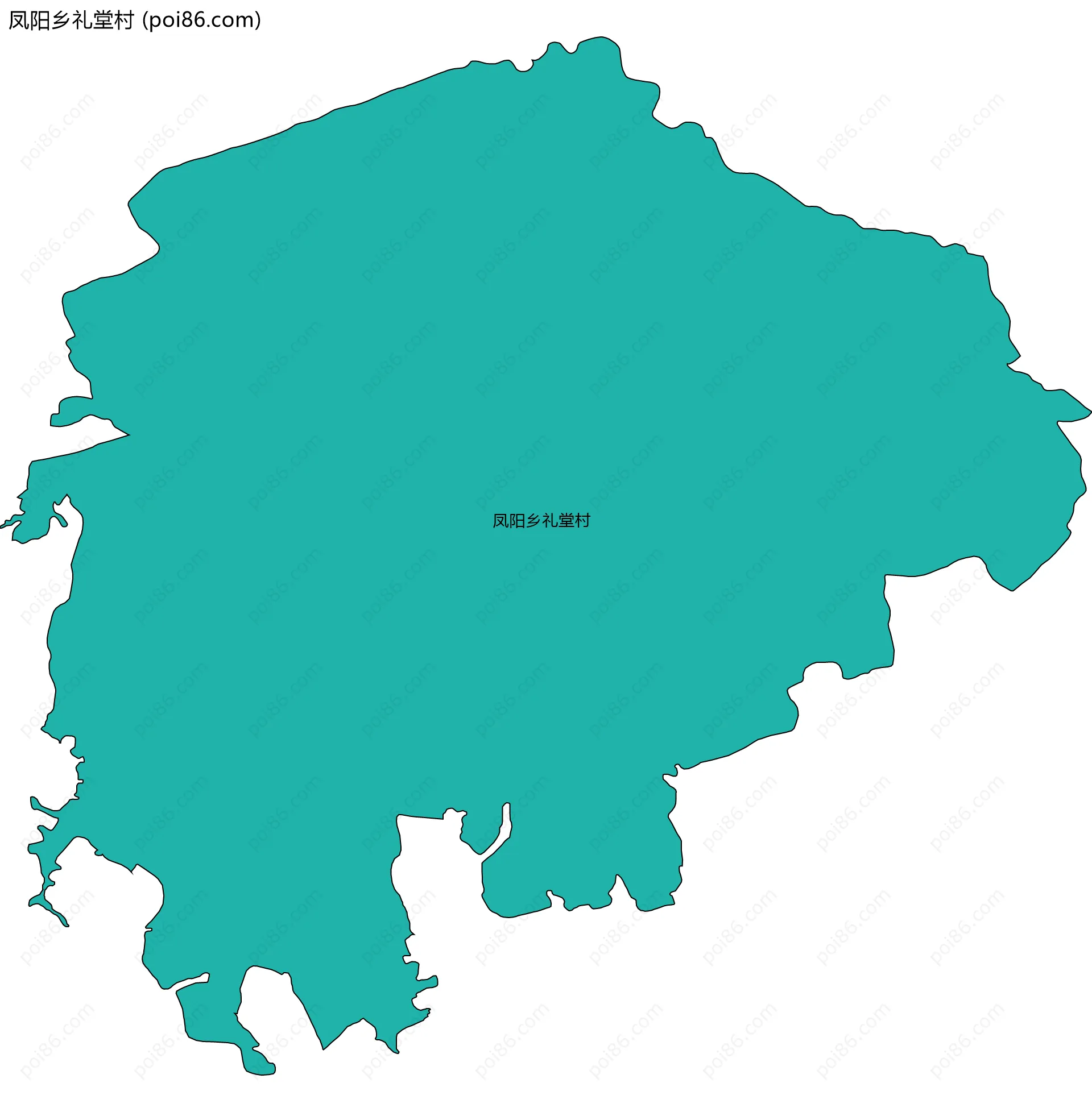 凤阳乡礼堂村边界地图