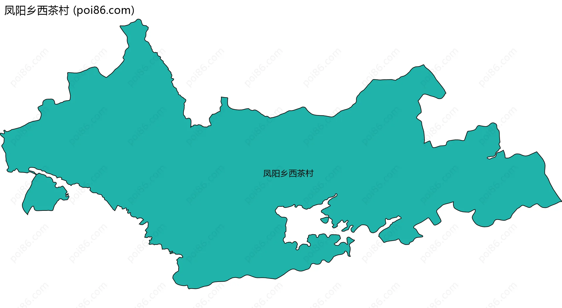 凤阳乡西茶村边界地图