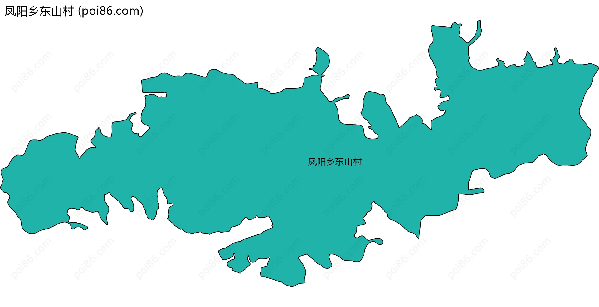 凤阳乡东山村边界地图