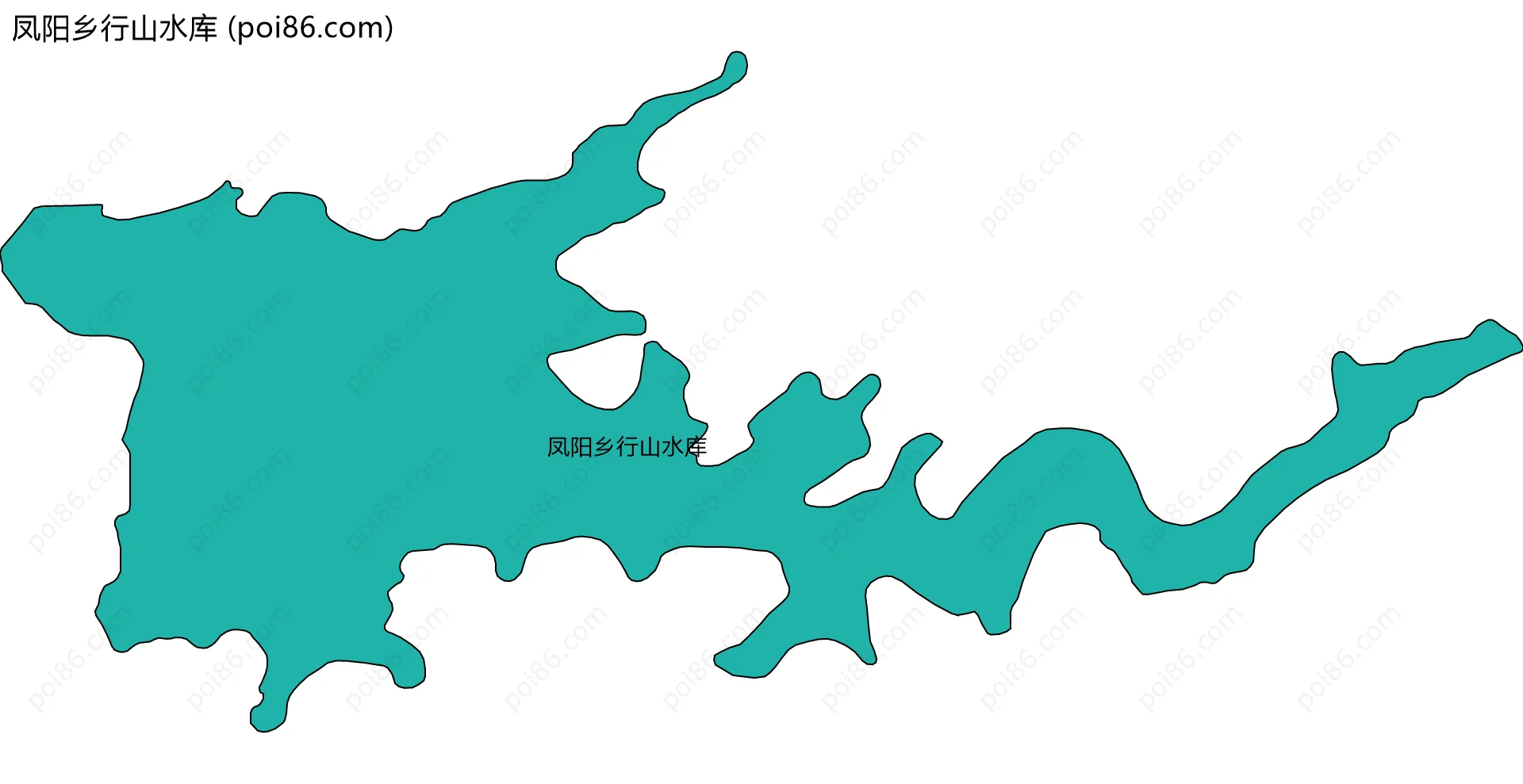 凤阳乡行山水库边界地图