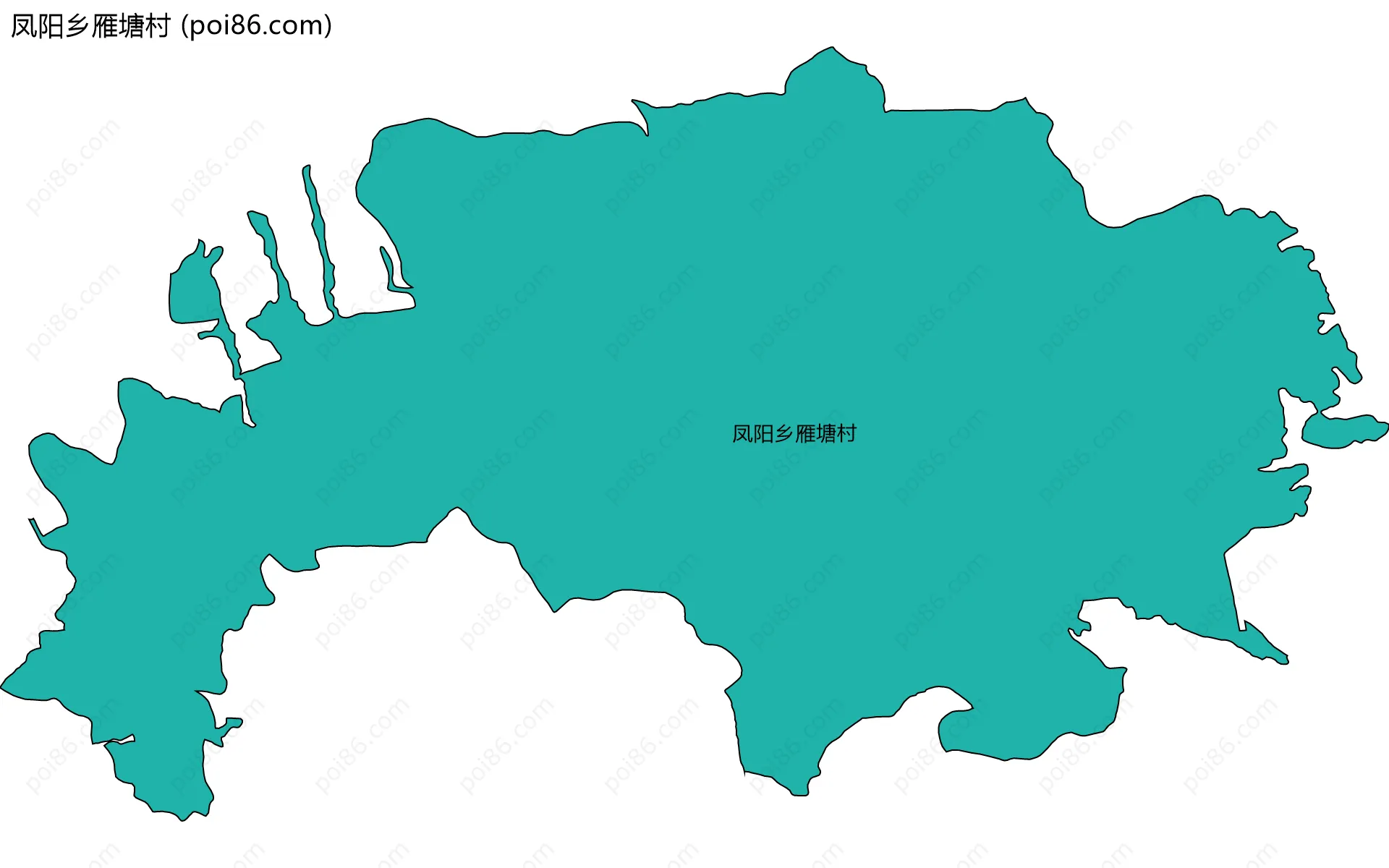 凤阳乡雁塘村边界地图