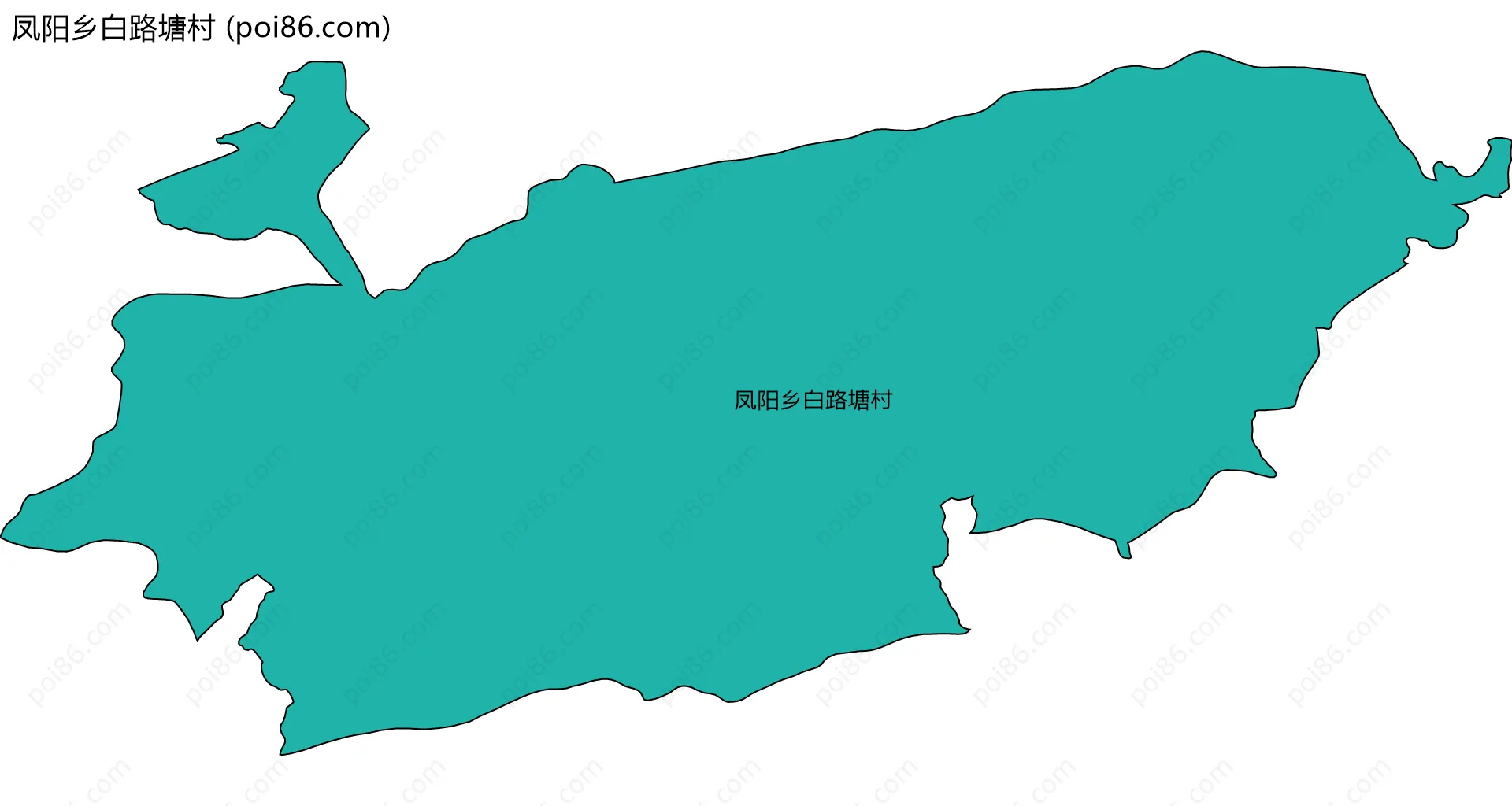 凤阳乡白路塘村边界地图