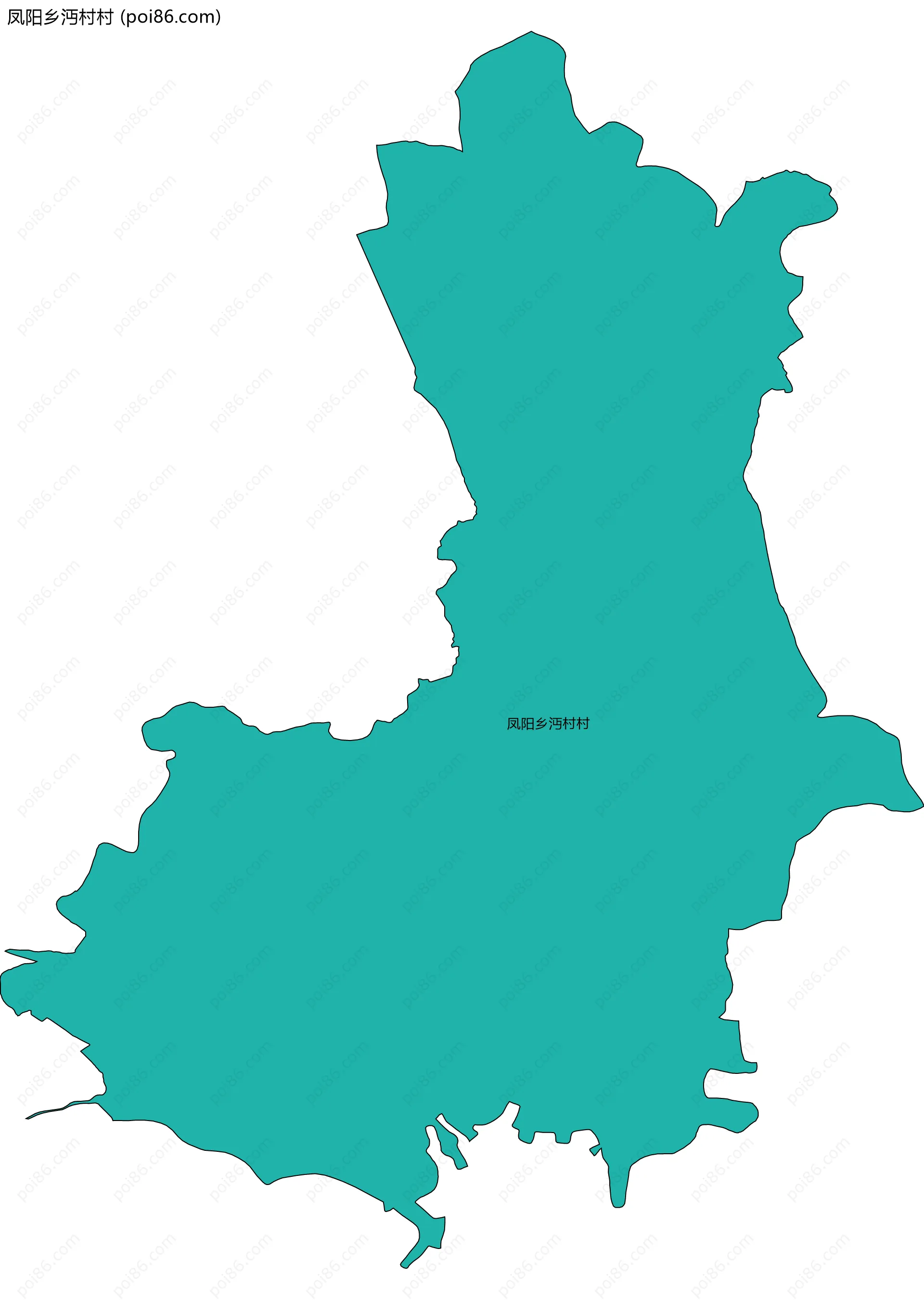 凤阳乡沔村村边界地图