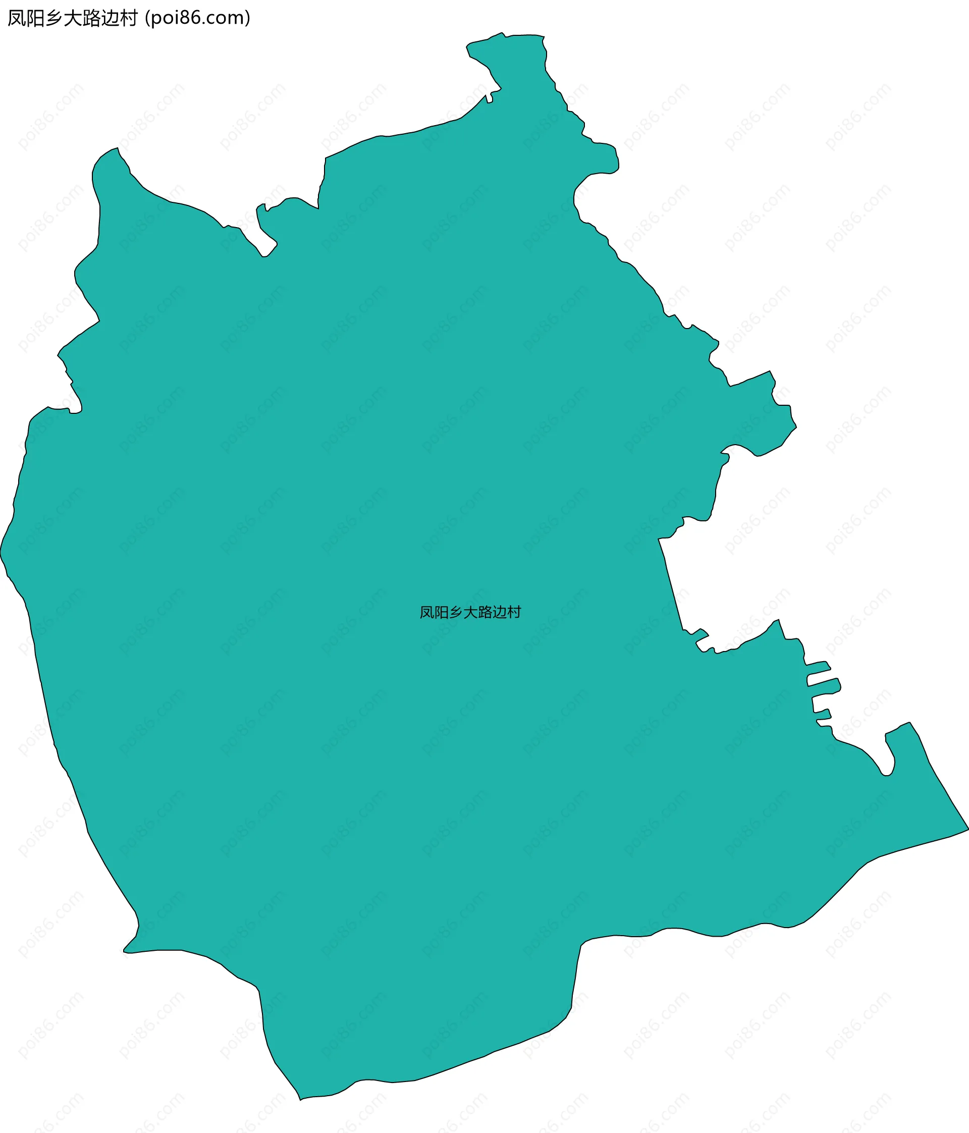 凤阳乡大路边村边界地图
