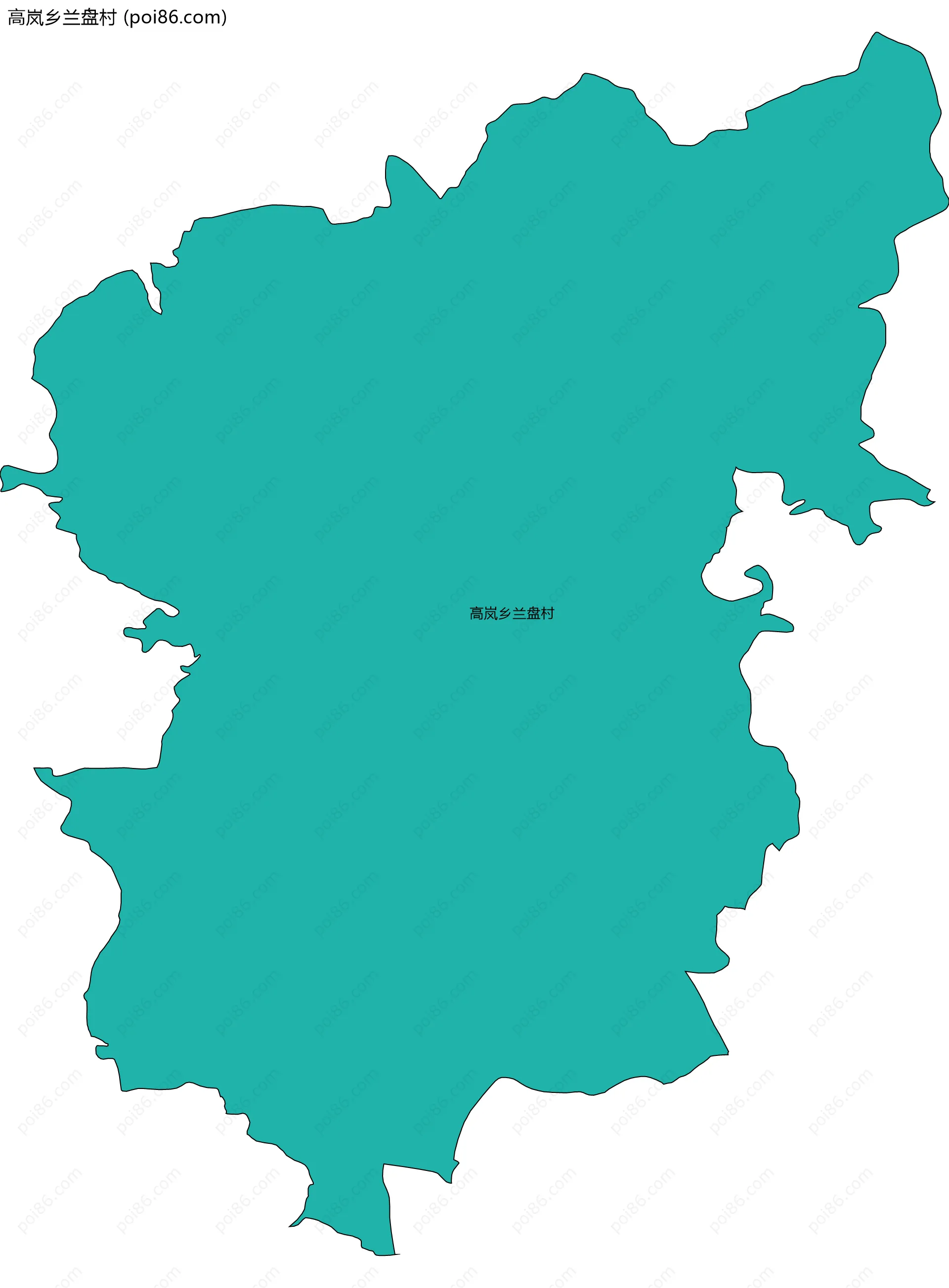 高岚乡兰盘村边界地图