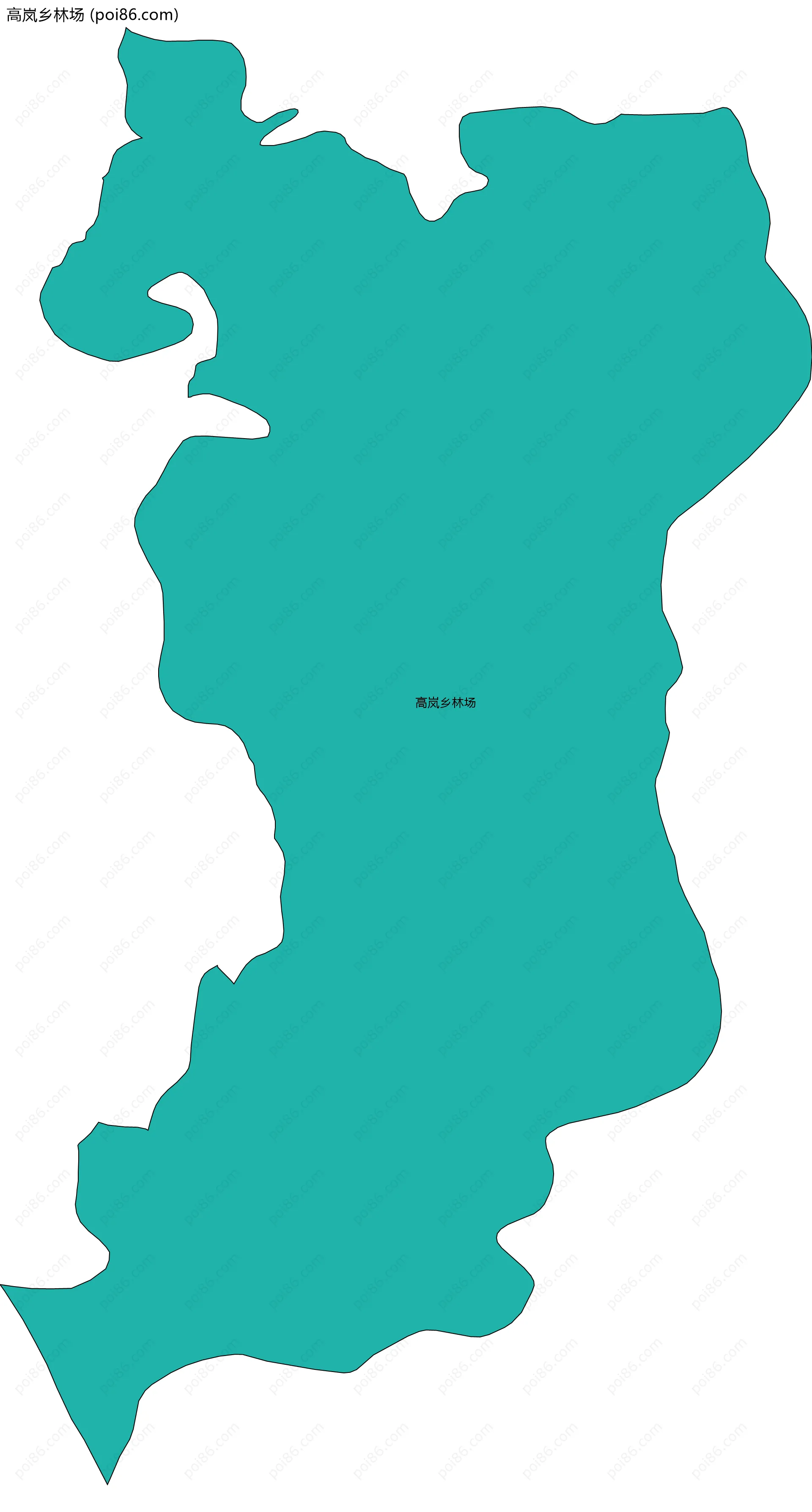 高岚乡林场边界地图