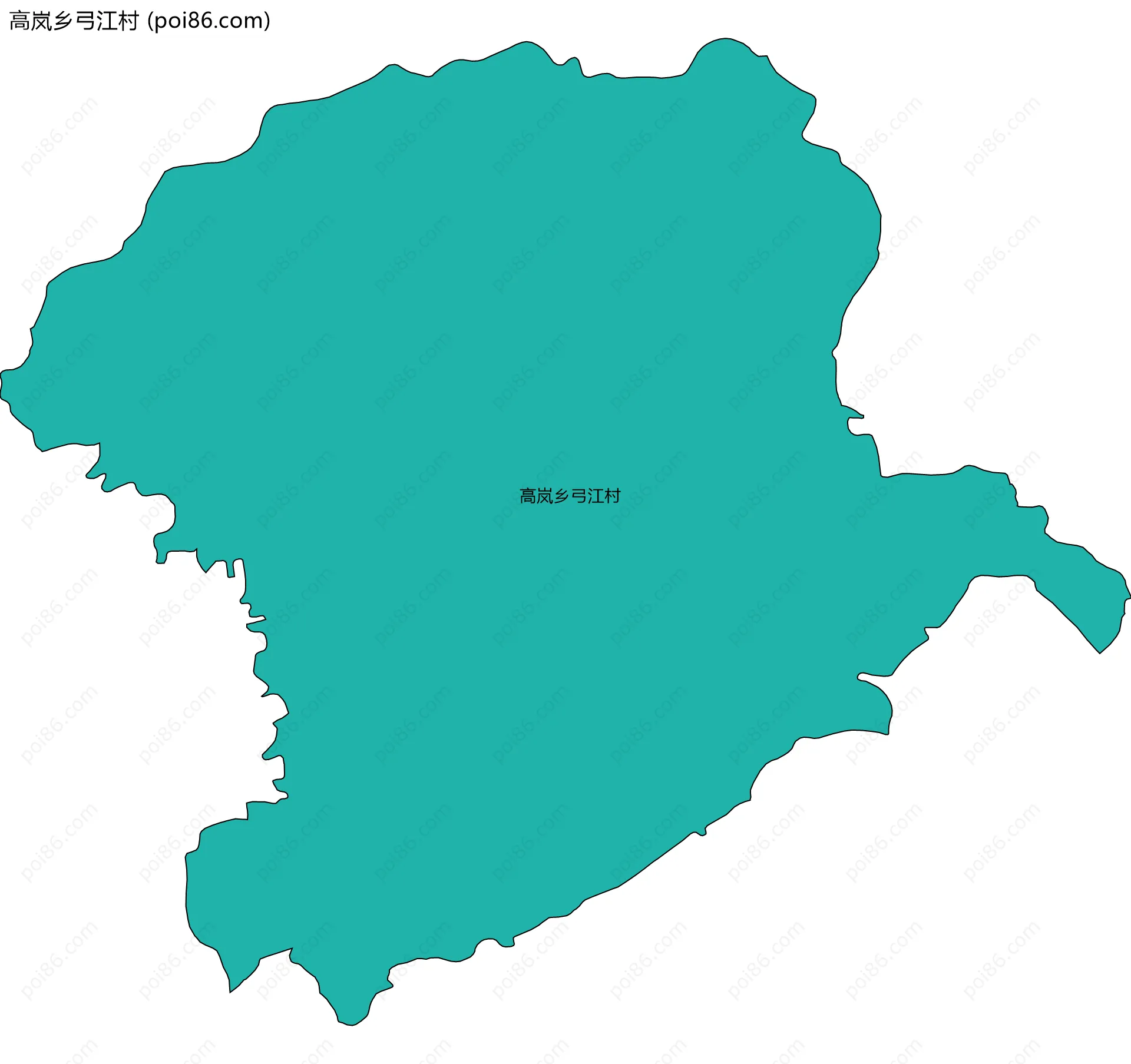 高岚乡弓江村边界地图