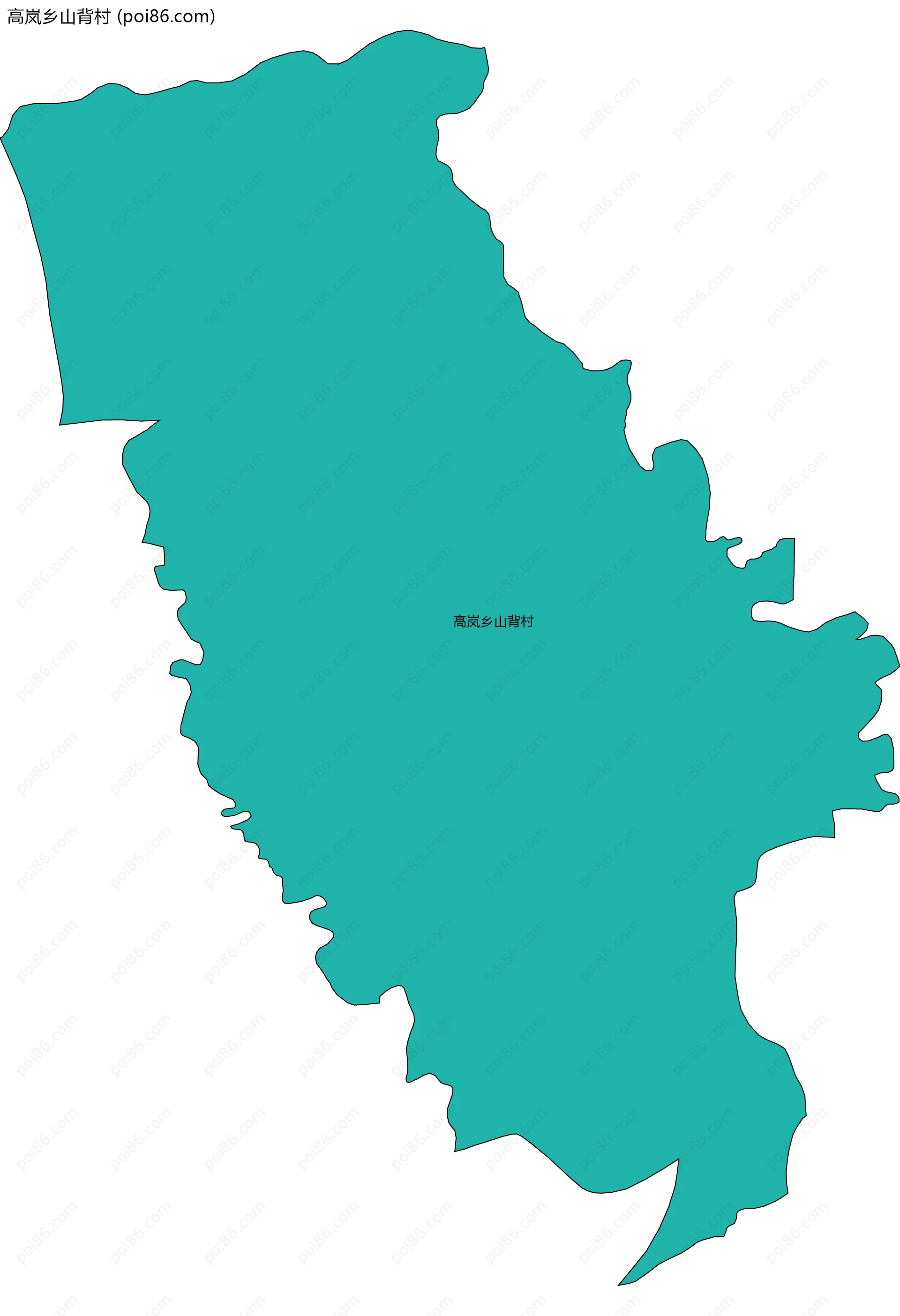 高岚乡山背村边界地图
