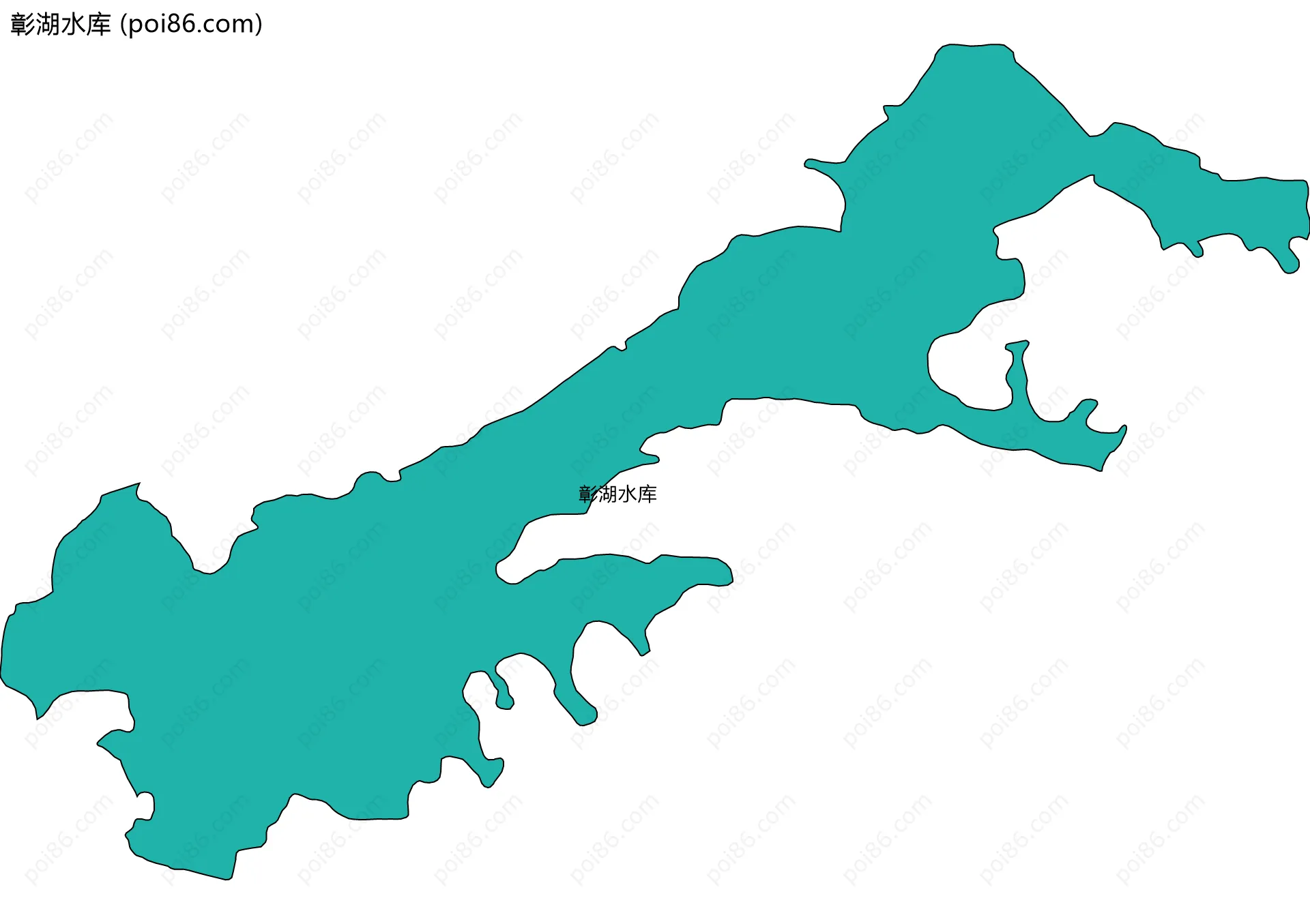 彰湖水库边界地图