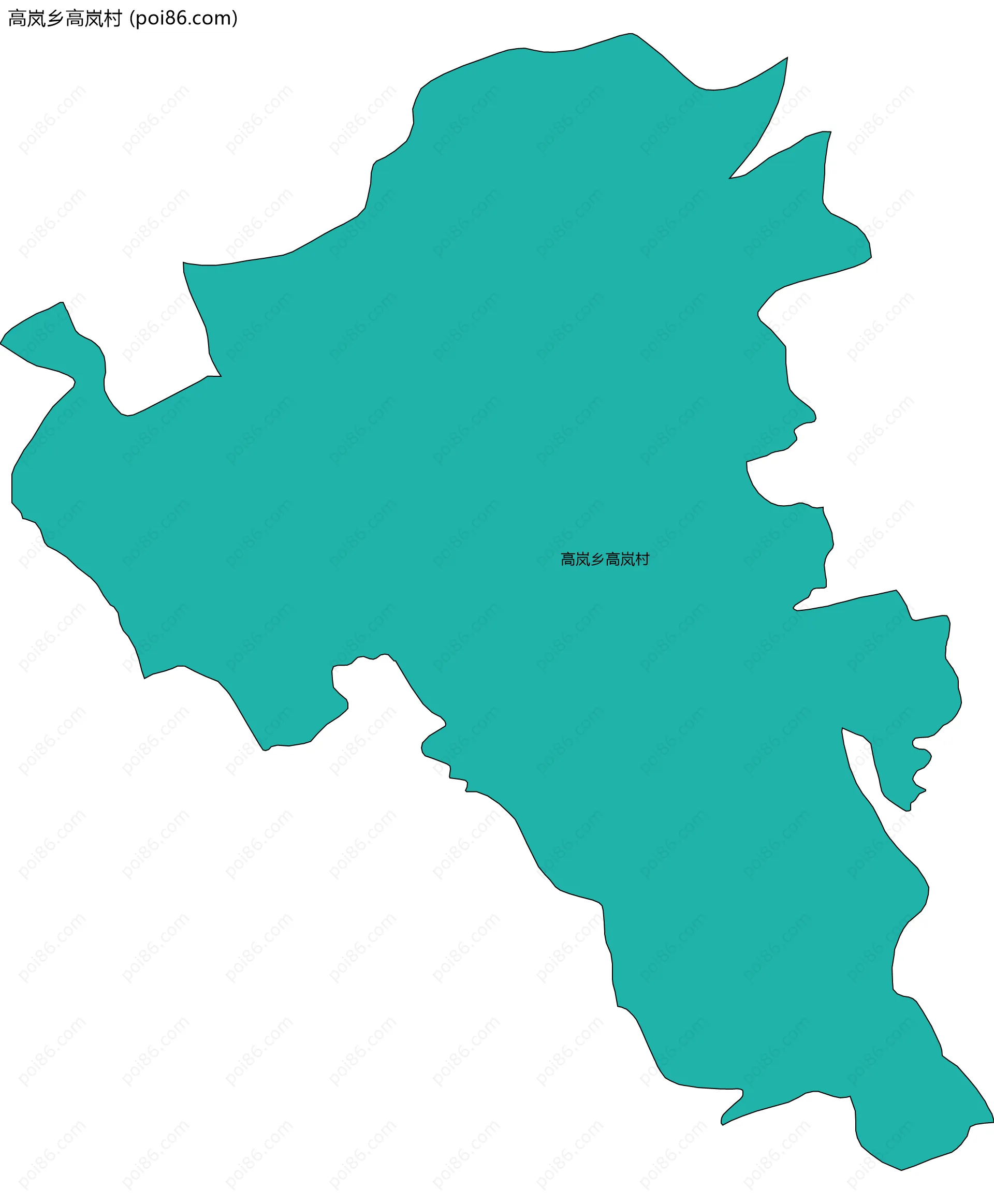 高岚乡高岚村边界地图