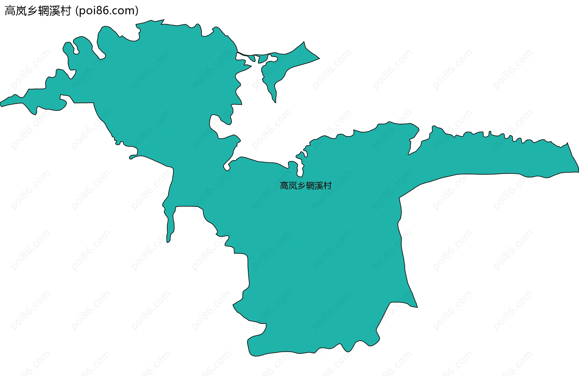 高岚乡辋溪村边界地图