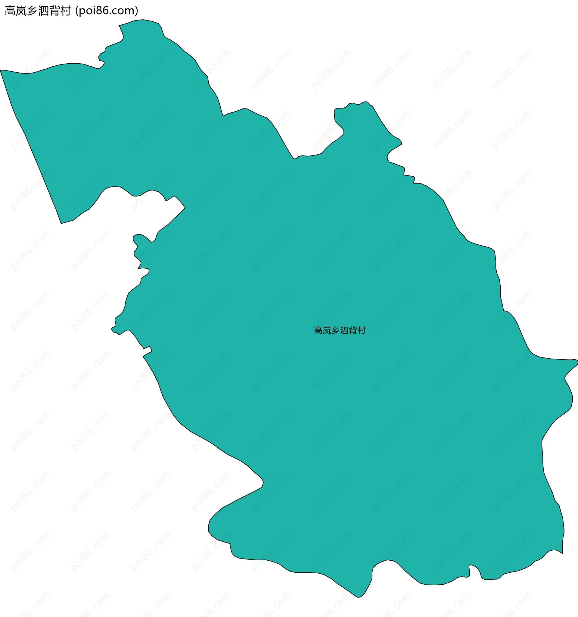 高岚乡泗背村边界地图