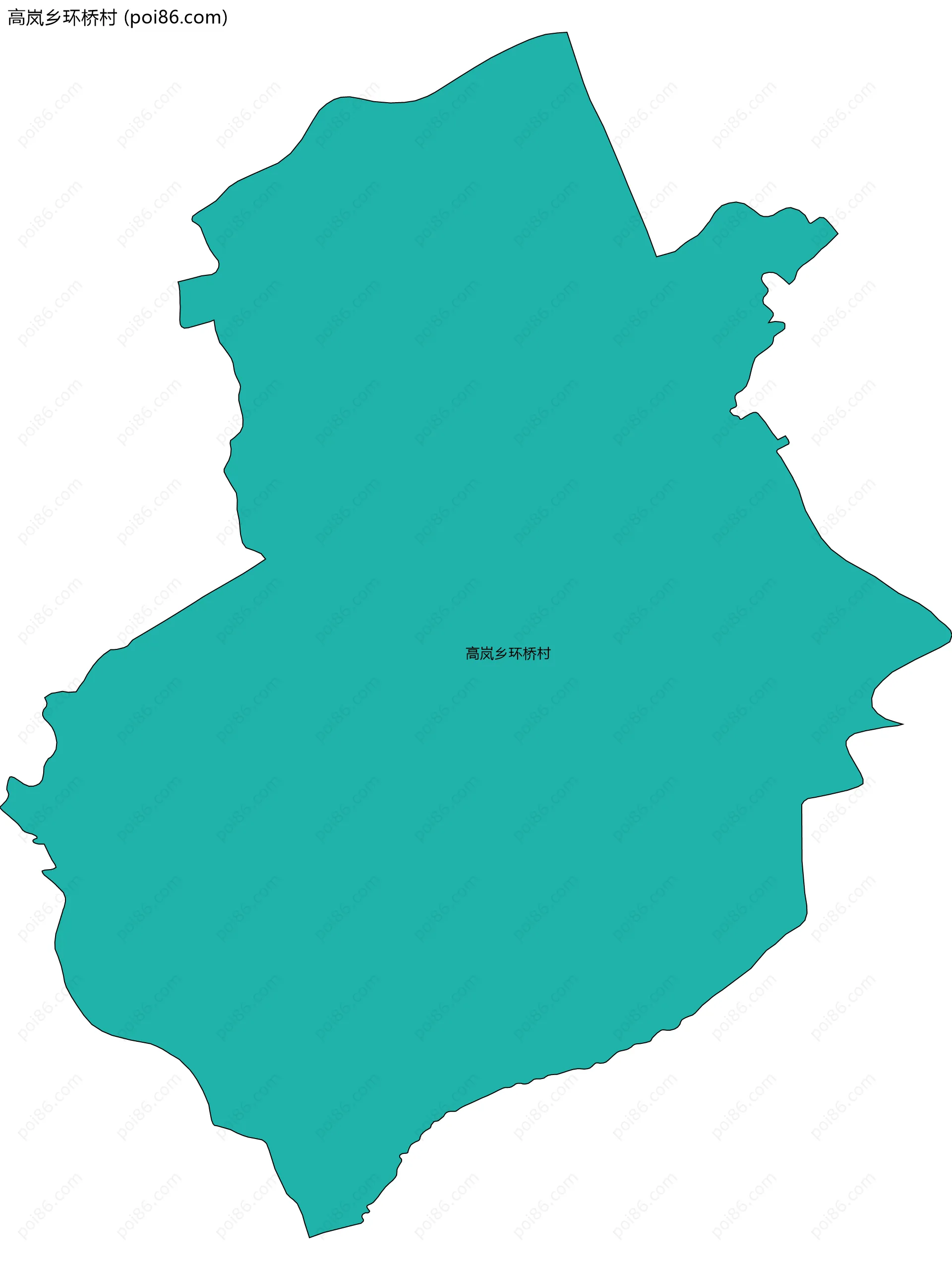 高岚乡环桥村边界地图