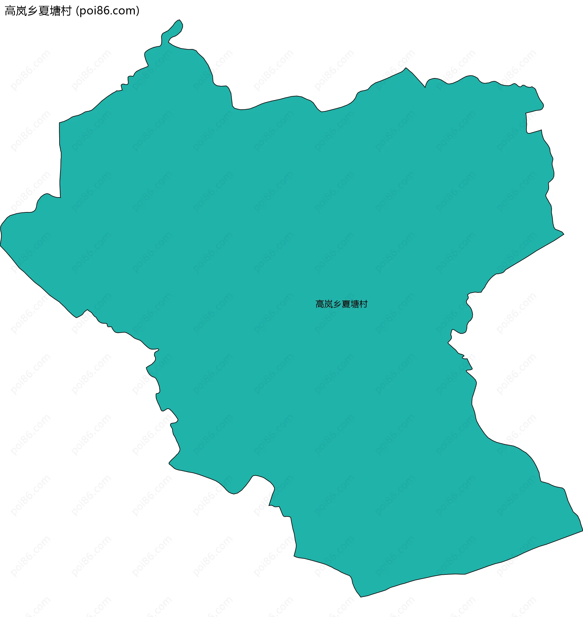 高岚乡夏塘村边界地图