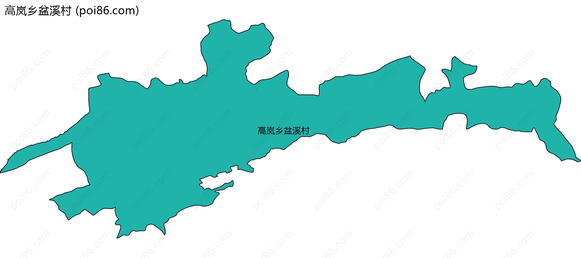 高岚乡盆溪村边界地图