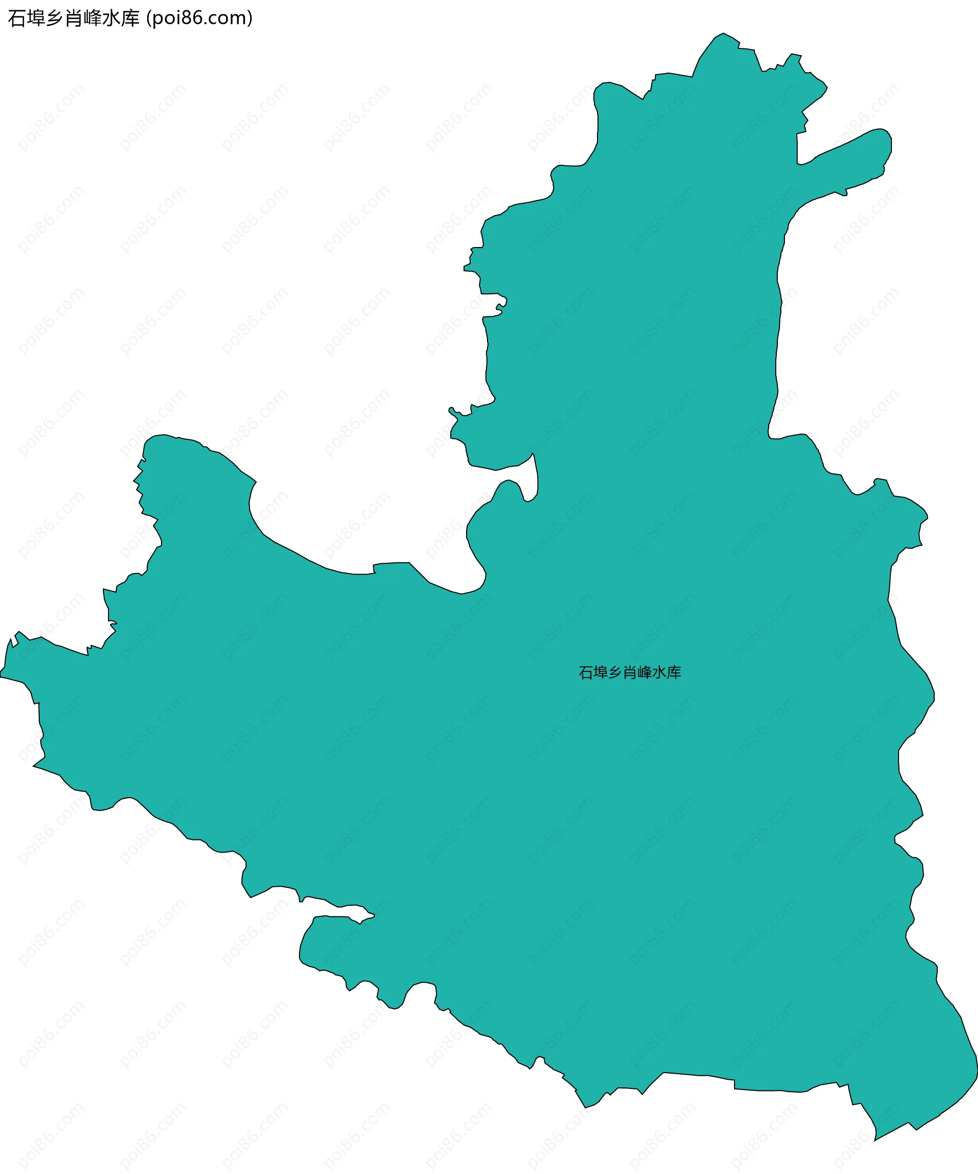 石埠乡肖峰水库边界地图