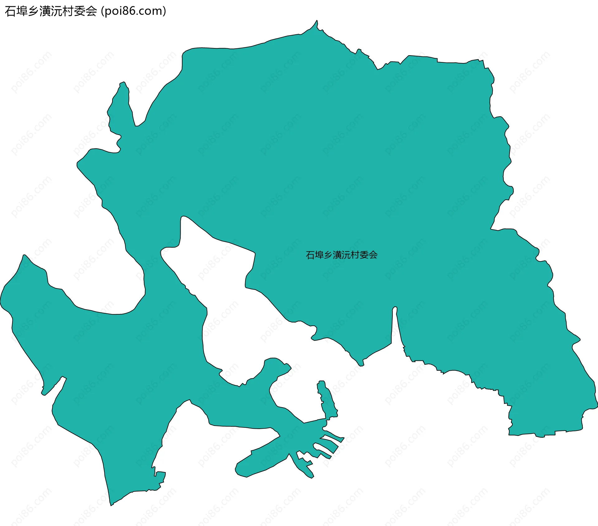 石埠乡潢沅村委会边界地图