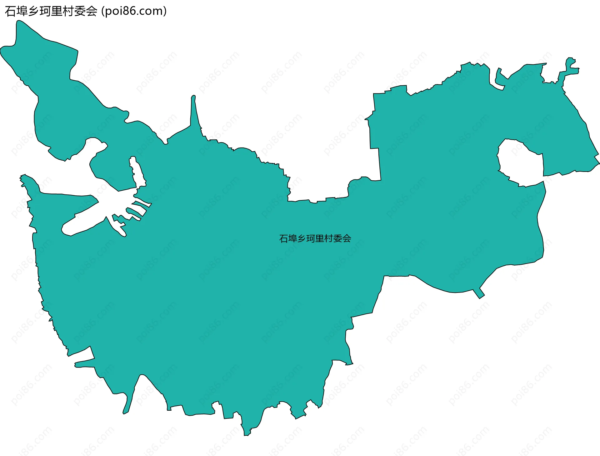 石埠乡珂里村委会边界地图