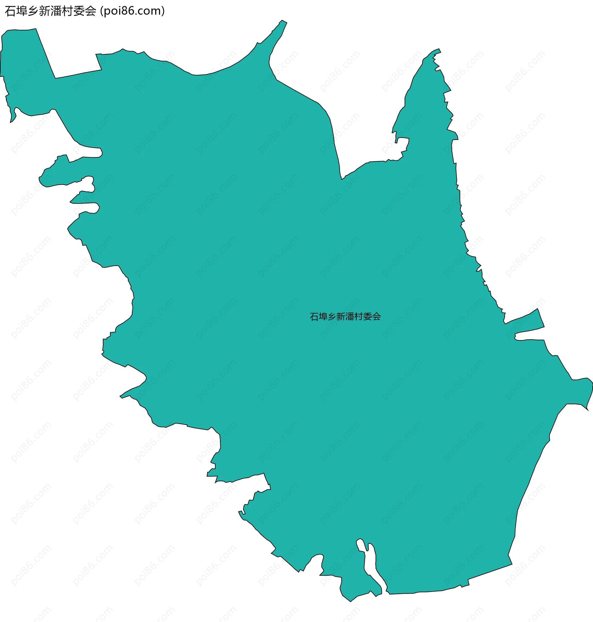 石埠乡新潘村委会边界地图