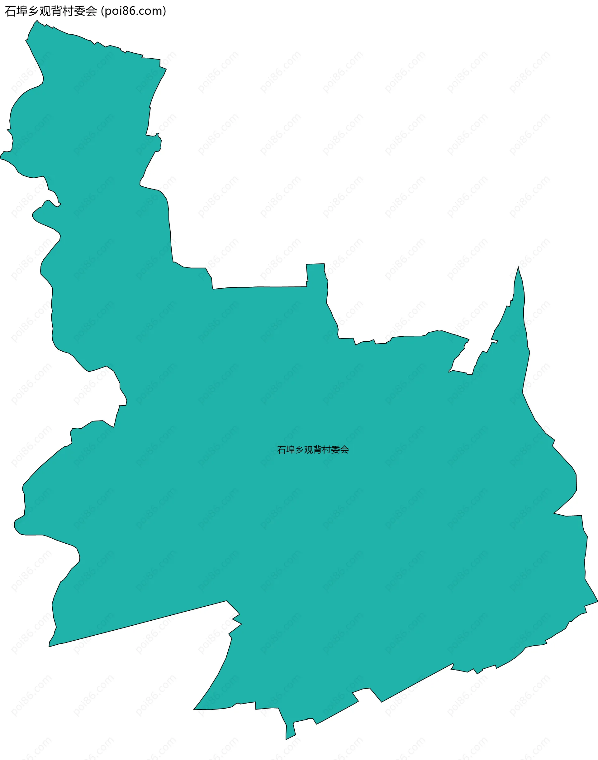 石埠乡观背村委会边界地图